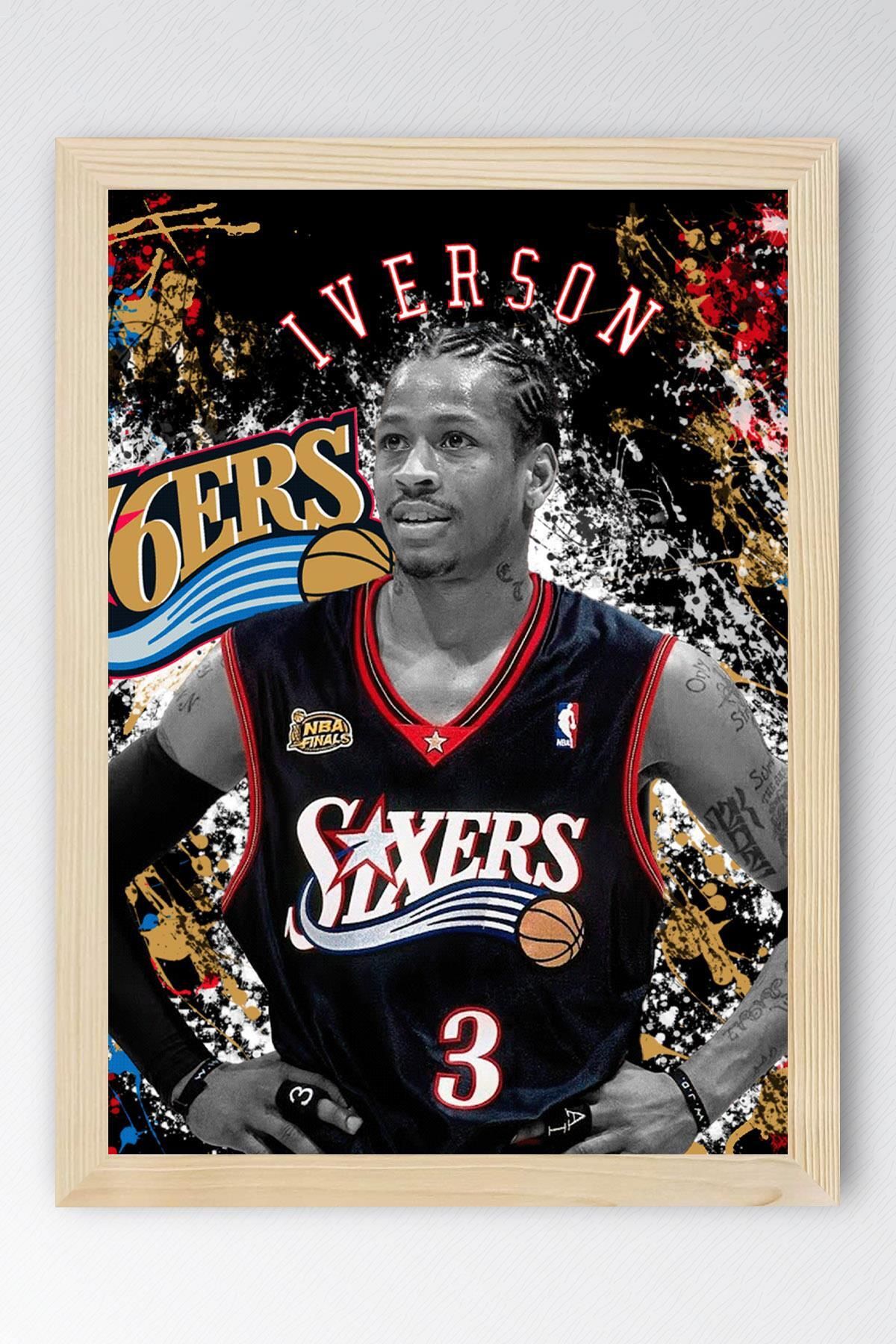 Saturn Allen Iverson Çerçeveli Tablo - Basketbol NBA Posteri Tablo