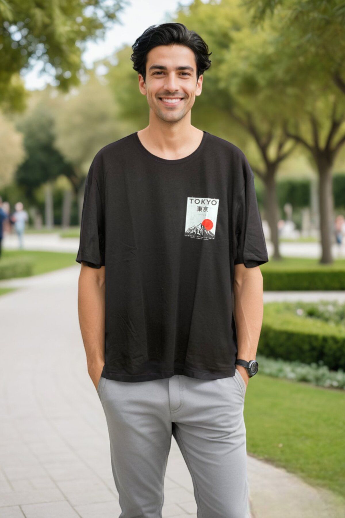 CANMODA Tokyo Oversize Tişört - Siyah