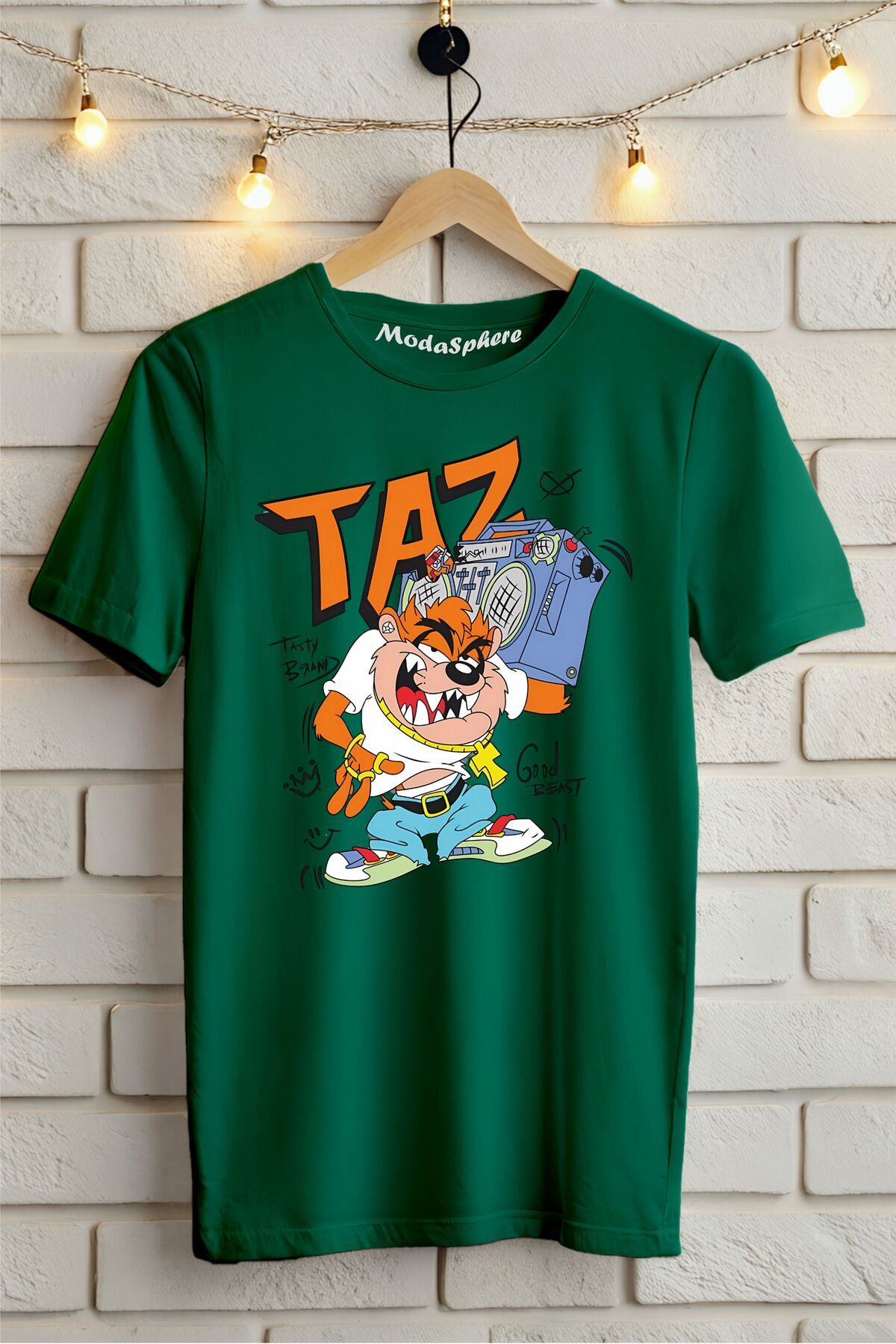 ModaSphere TAZ Baskılı Unisex Oversize Tişört