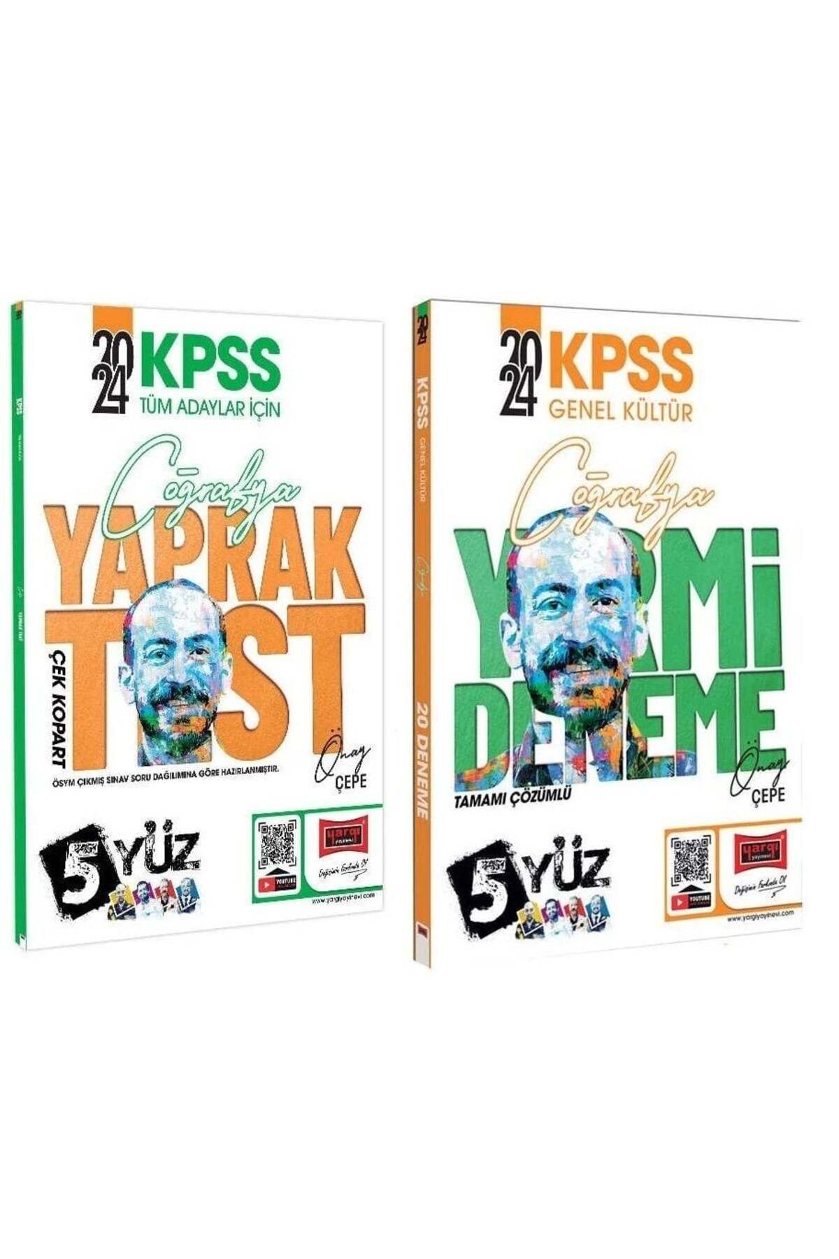 Yargı Yayınları SÜPER FİYAT - Yargı 2024 KPSS Coğrafya 5Yüz 20 Deneme + Yaprak Test 2 li Set - Önay Çepe Yargı Yayın