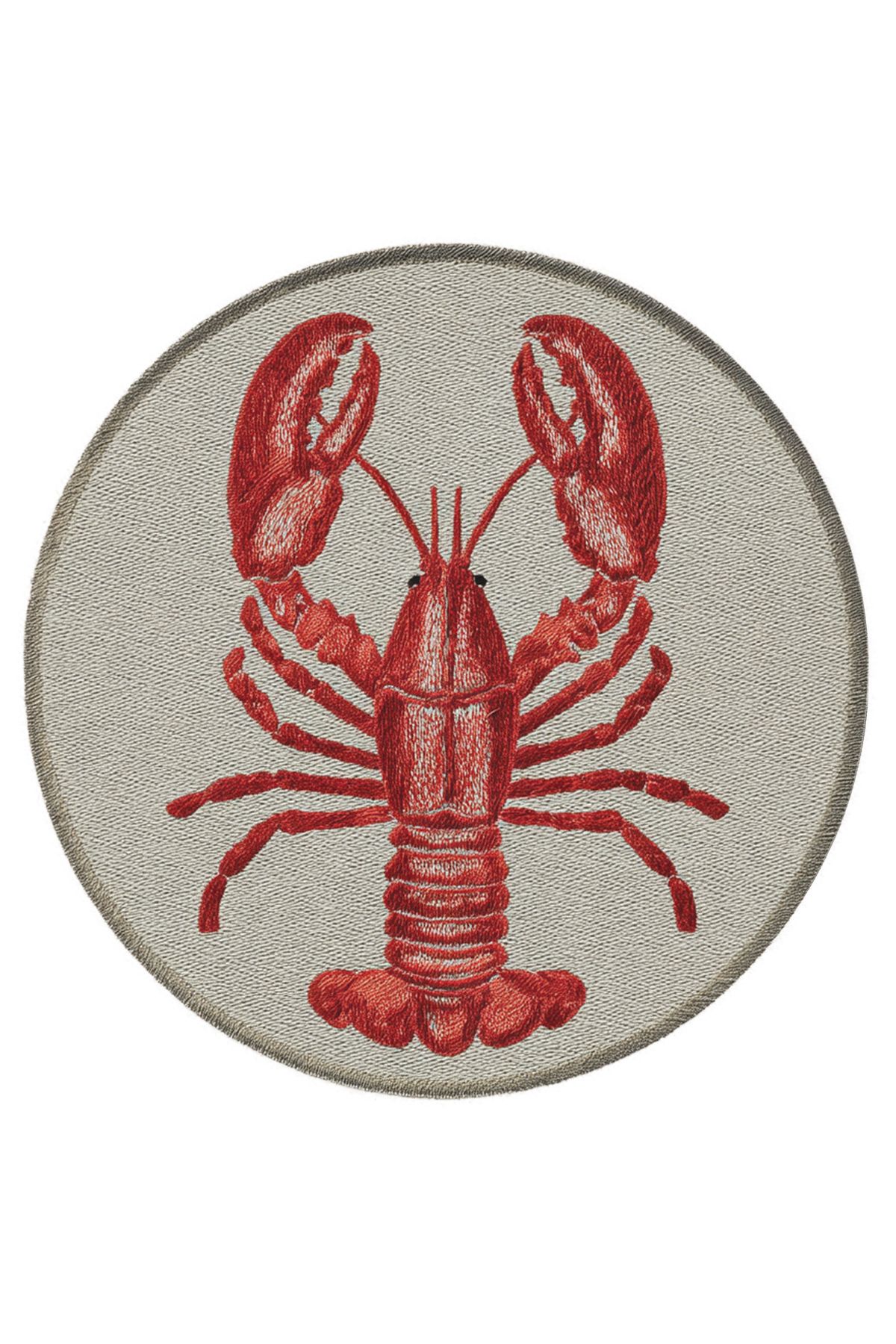 ArtEra Halı Marine 90 Pastel Yeşil Kırmızı Yengeç Desenli Tasarım Yuvarlak Marin Halı Antre Halısı Mutfak Halısı