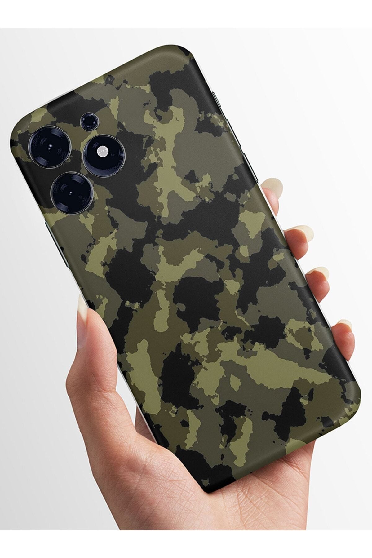TECNO Spark 10 Pro Kılıf Kamera Korumalı Baskılı Silikon Kapak - kamuflaj5