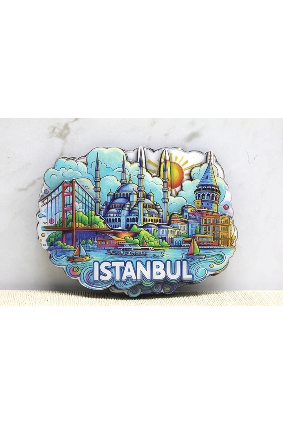 No8 Home Ahşap İstanbul Temalı Magnet Alk4361