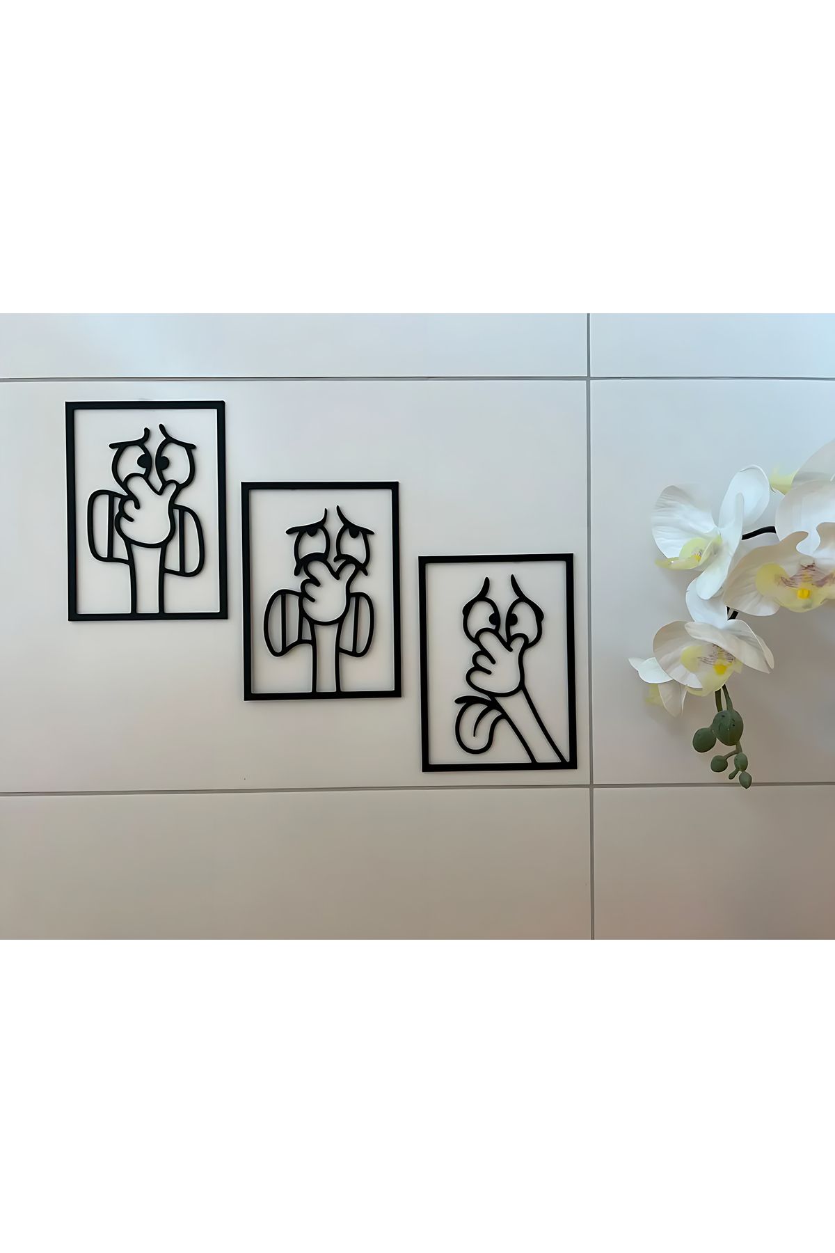 BaBaWoSs Banyo Dekoratif Duvar Süsleri 3 Adet 17,5 Cm