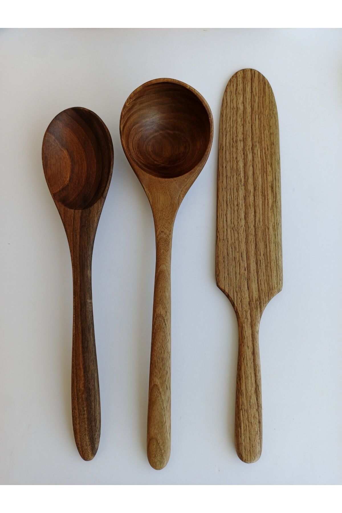 AYSAN Ceviz ağacı El Yapımı kaşık spatula seti
