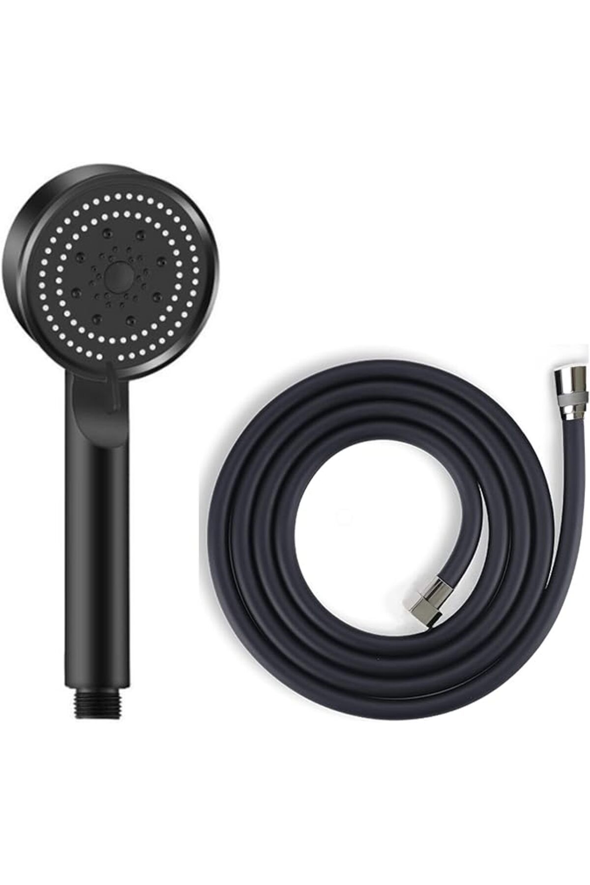 ShopZum Glee Turbo 5 Fonksiyonlu Duş Seti - Yüksek Basınçlı Duş Başlığı Ve Kopmaz Pvc Hortum (150Cm) -