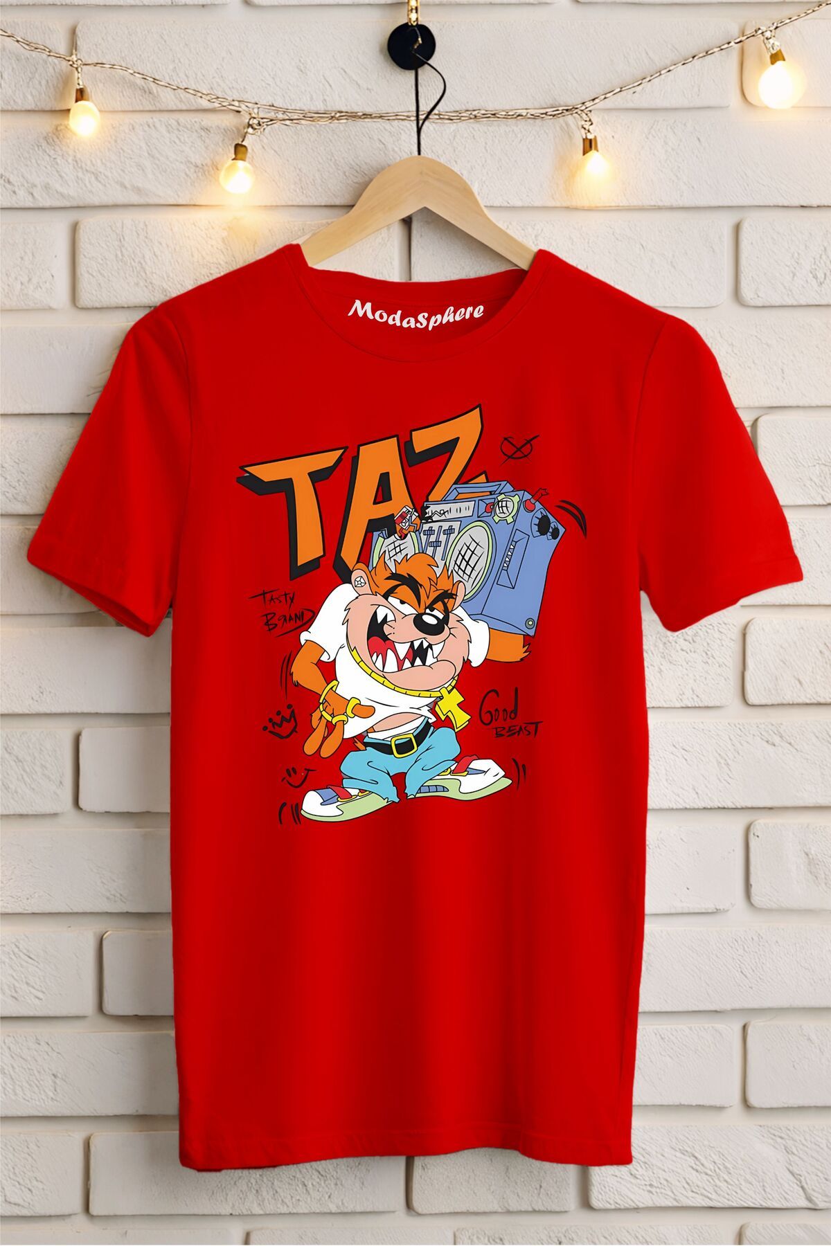 ModaSphere TAZ Baskılı Unisex Oversize Tişört