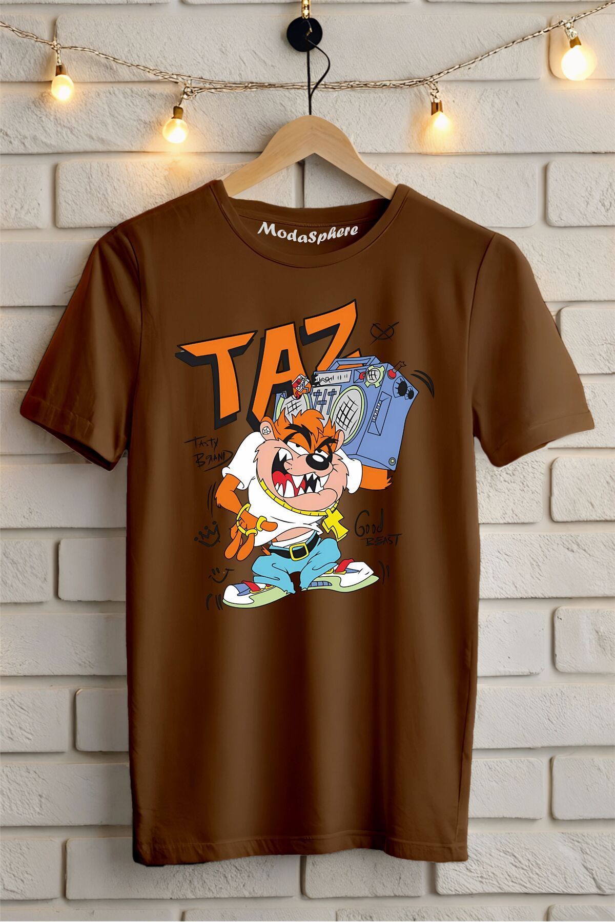 ModaSphere TAZ Baskılı Unisex Oversize Tişört