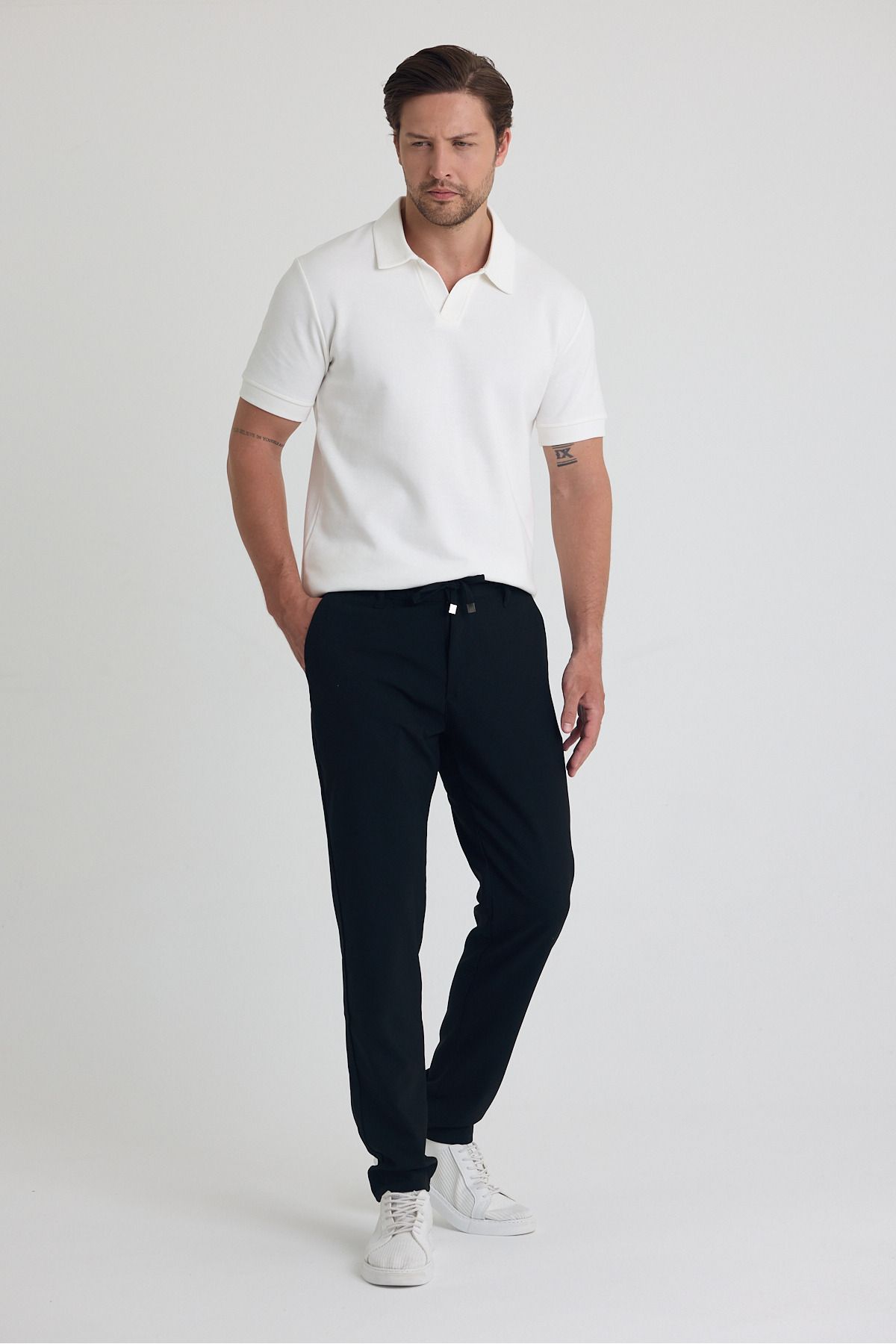 BABBOSS Slim Fit Kanvas Keten Pantolon