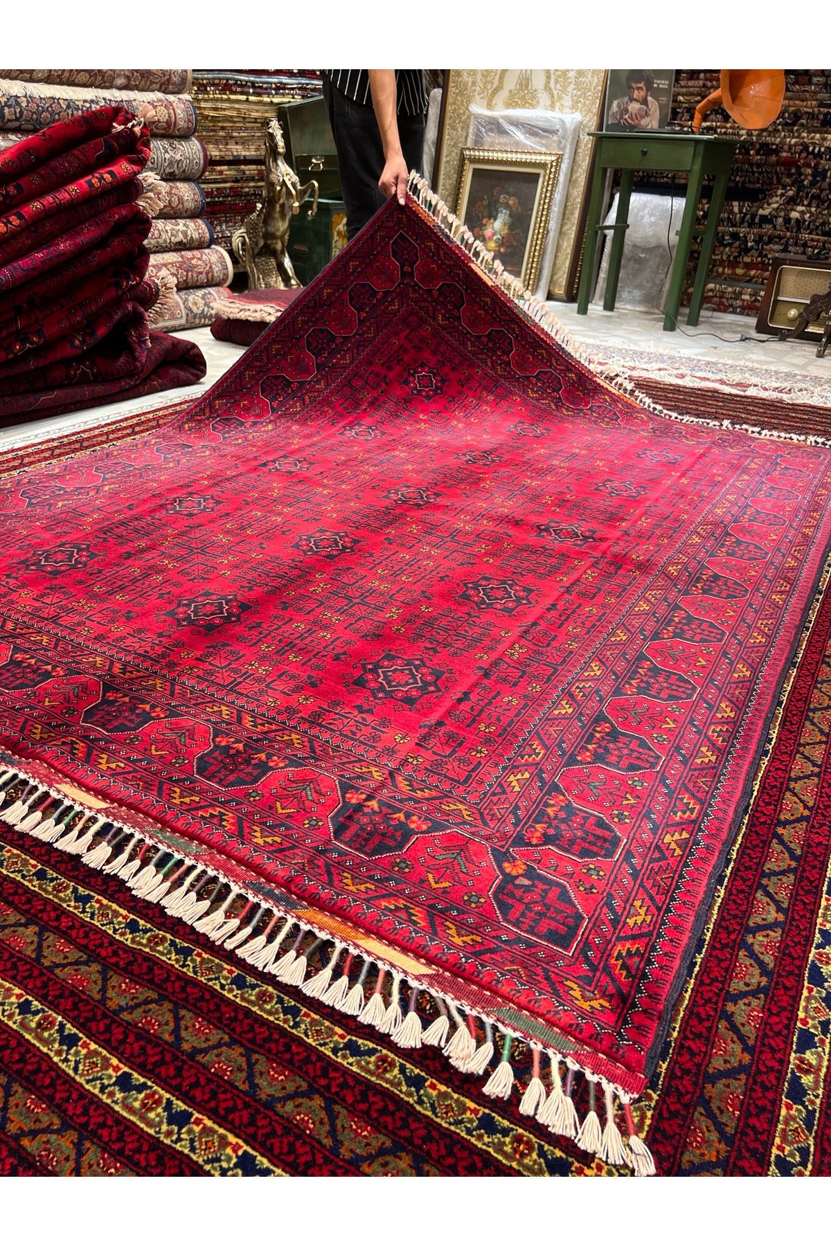 RD RAMAZAN DAĞ EL HALI SANATI El Dokuma Afgan Bilicik Halısıdır Birinci Sınıf Kalitesi Ebat 243x173