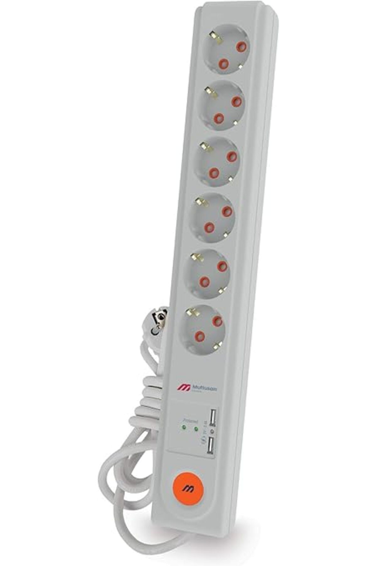 ShopZum Ri-Tech Altılı Akım Korumalı Usb Anahtar Topraklı Grup Priz, 3 X 1.5 M