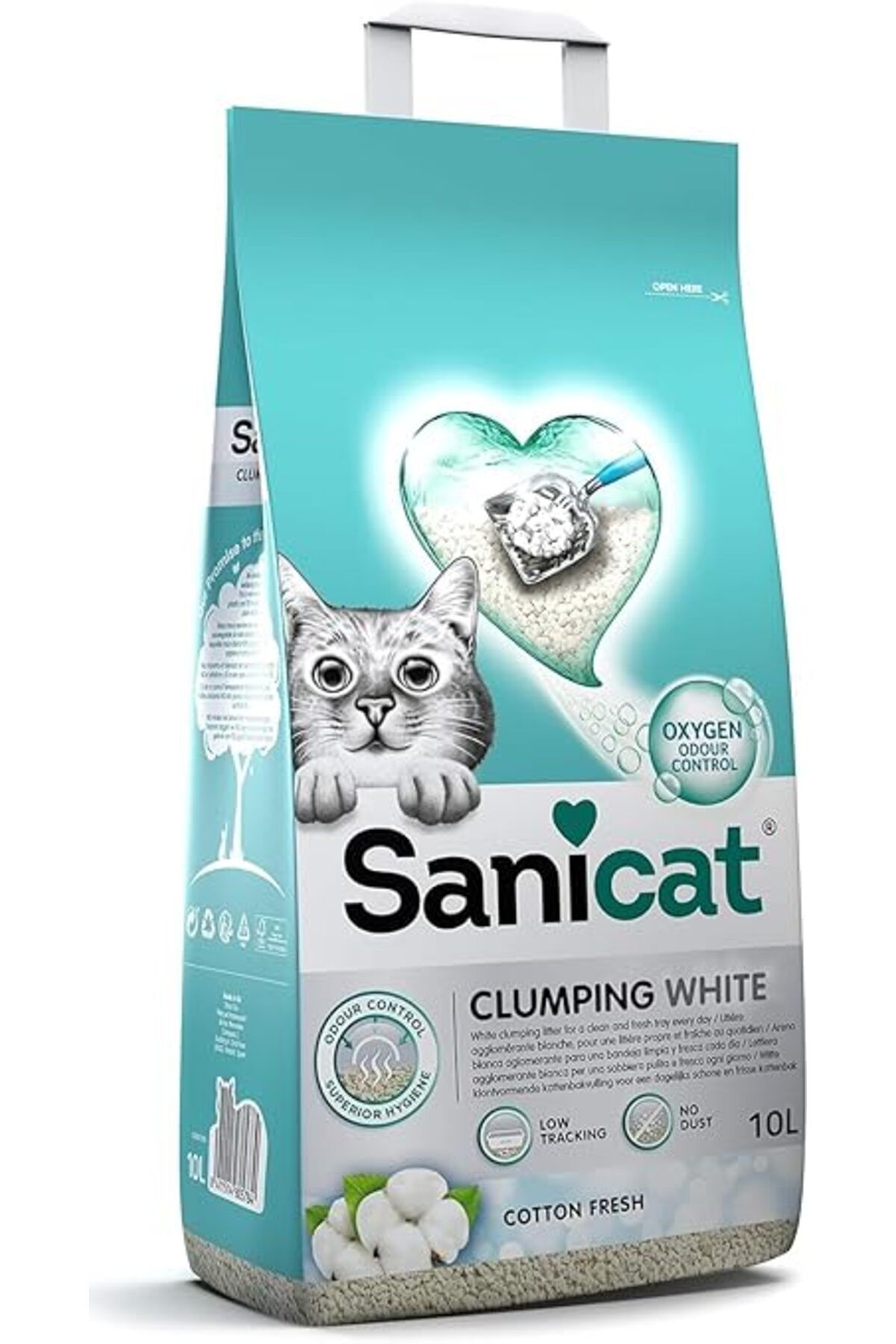 ShopZum Clumping White Topaklanan Kumu (Koton Ferahlığı) 10L