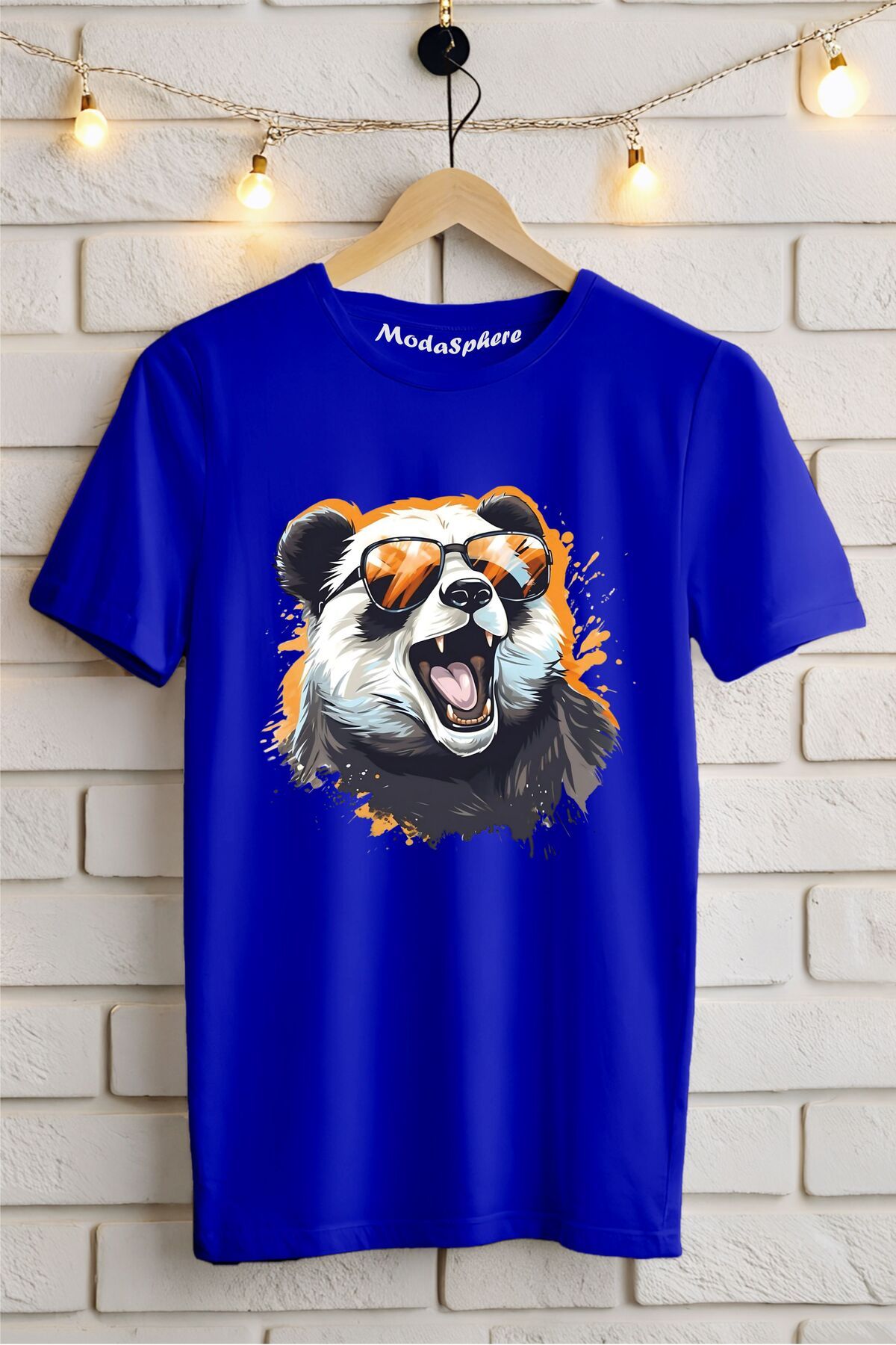 ModaSphere Panda Baskılı Unisex Oversize Tişört