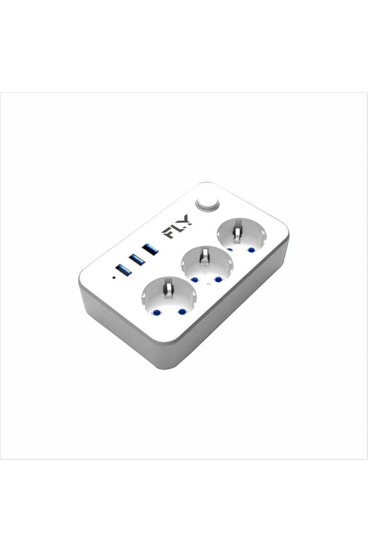 ShopZum 3406 Termal Akım Korumalı, Korumalı, 3 X Usb, 2Mt Uzatma Kablosu 3Nanlü Priz, Beyaz
