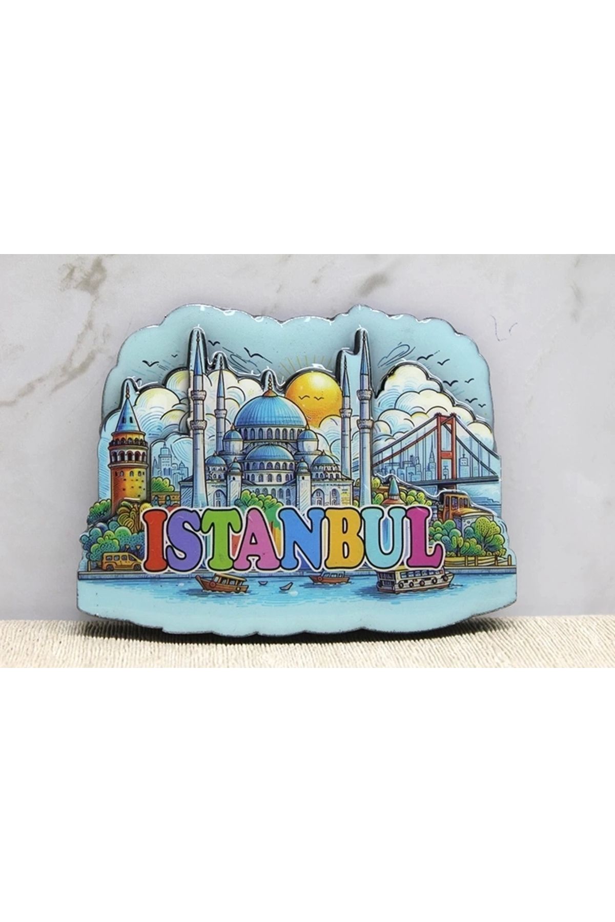 No8 Home Ahşap İstanbul Temalı Magnet Alk4360