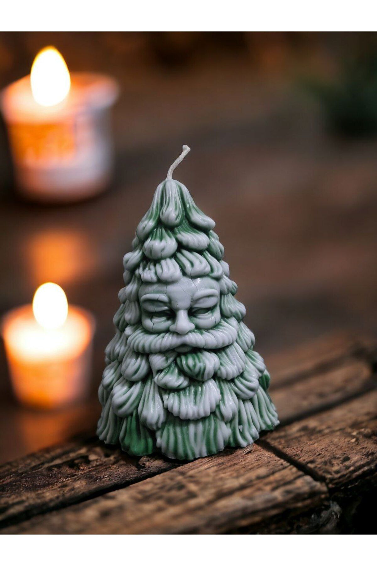 Elioure Yeşil Noel Baba Ağacı Çam Kokulu Hediyelik Mum, Sıcak ve Hoş Koku