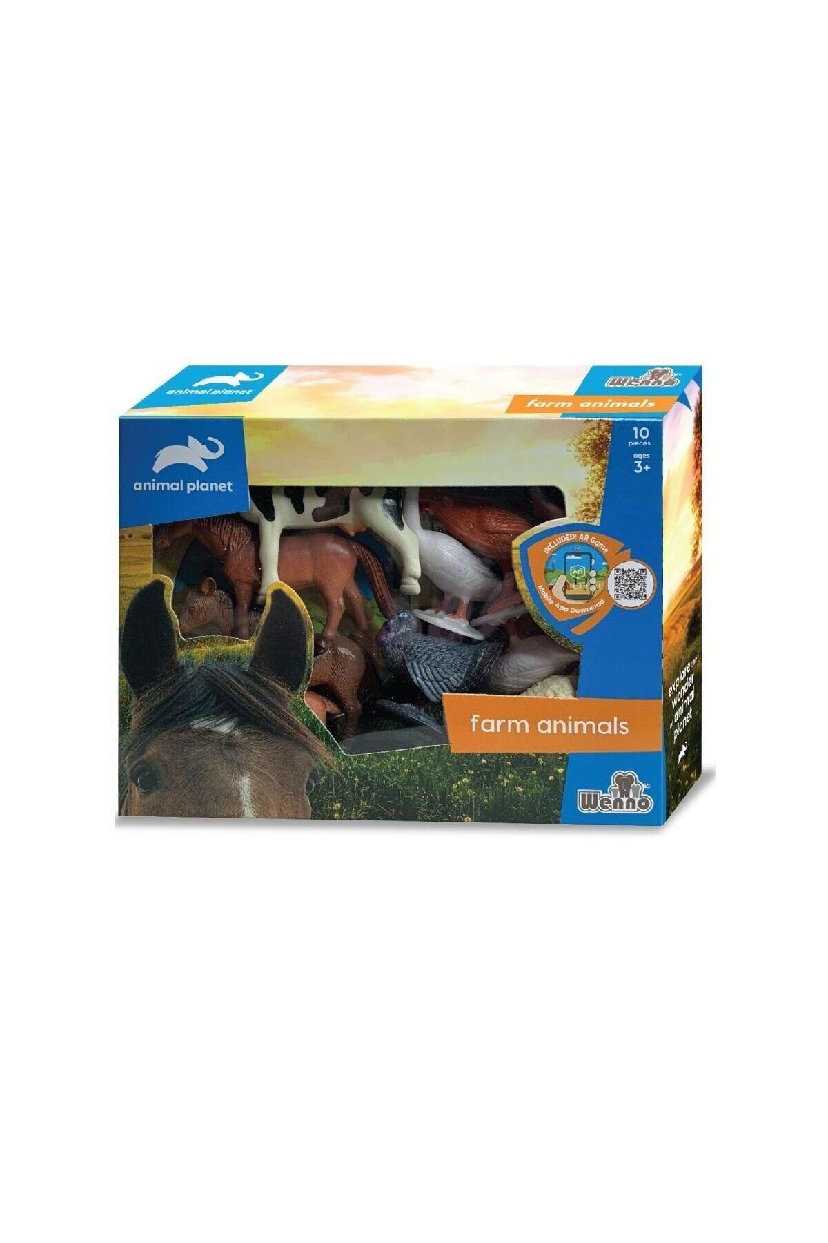 Easy Tedarik SH-D5804 Vardem Kutulu 10 Parça Çiftlik Hayvanları Seti