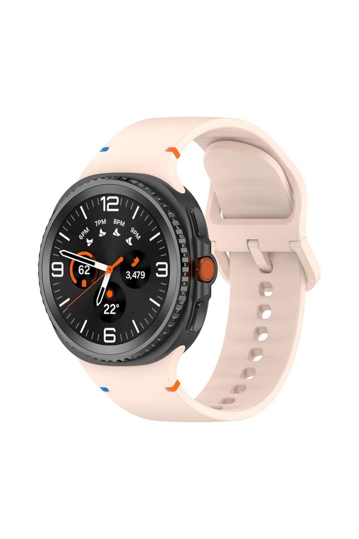 NANOSPACE Samsung Galaxy Watch 8 Ultra İle Uyumlu Silikon Şık Görünümlü Klasik Kordon