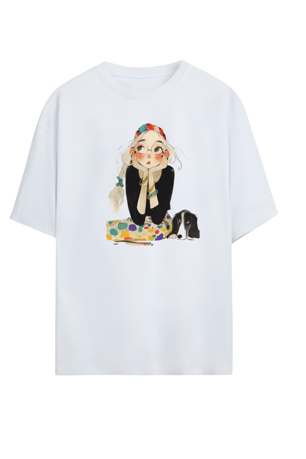 MAGORS GraffTee %100 Organik Pamuk Bisiklet Yaka Illustrasyon Baskılı Özel Tasarım T-shirt