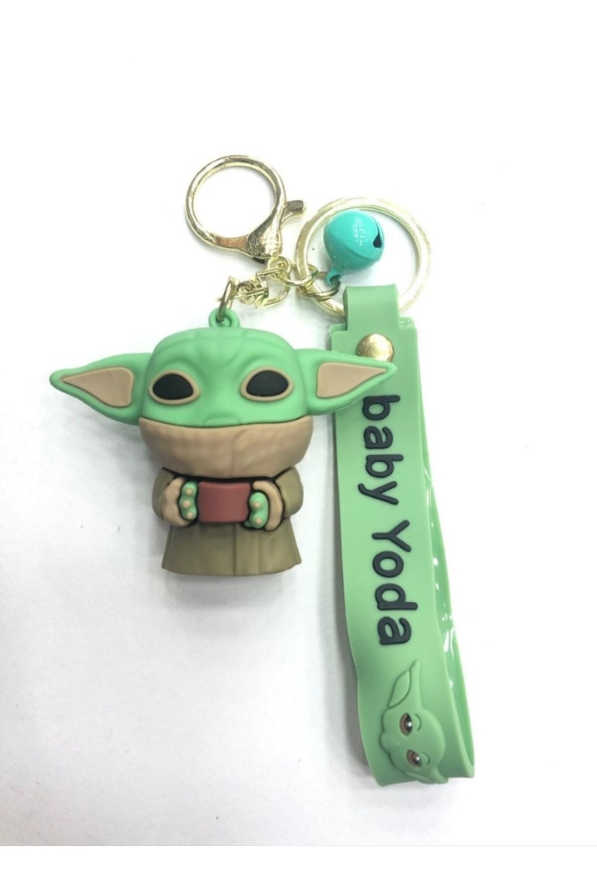 uğurlu dükkan 3D Baby Yoda Silikon Anahtarlık