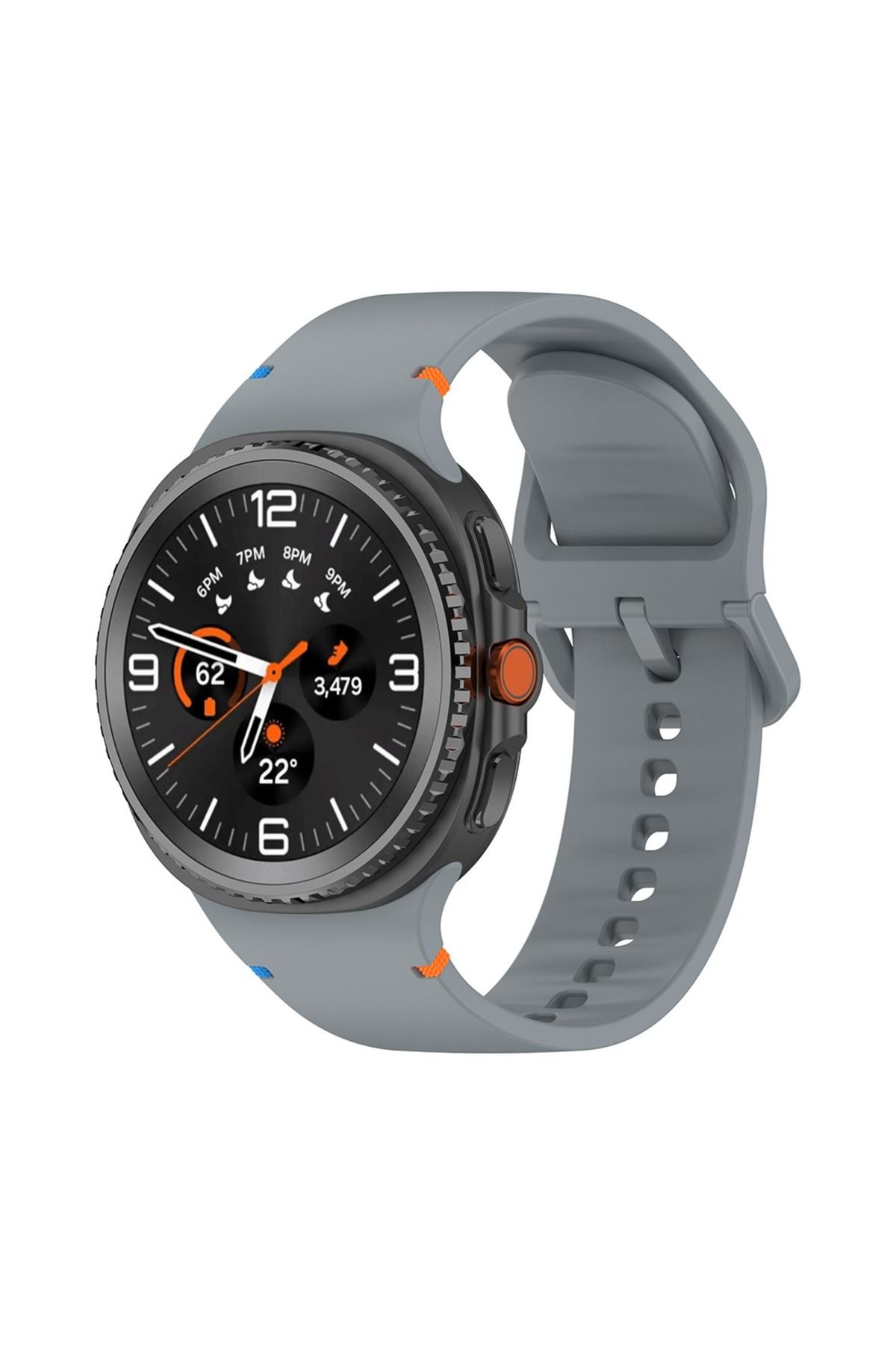 NANOSPACE Samsung Galaxy Watch 8 Ultra İle Uyumlu Silikon Şık Görünümlü Klasik Kordon