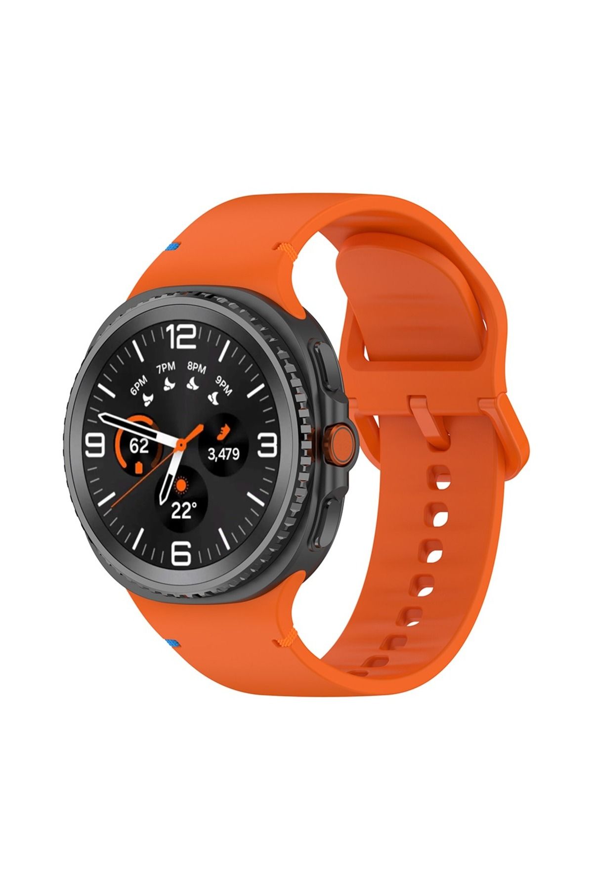 NANOSPACE Samsung Galaxy Watch 8 Ultra İle Uyumlu Silikon Şık Görünümlü Klasik Kordon