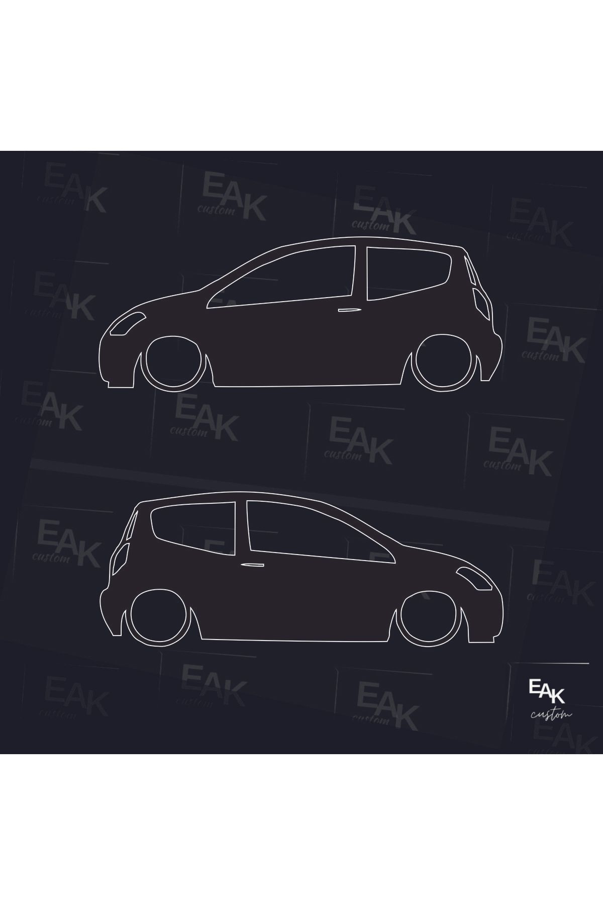 eakcustom CİTROEN C2 oto sticker (18cm x 6cm) (2ADET)