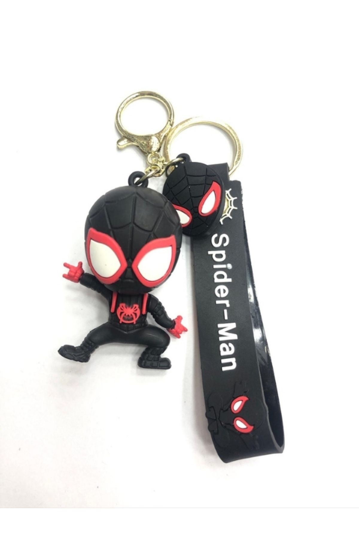 uğurlu dükkan 3D Noir Spiderman Silikon Anahtarlık