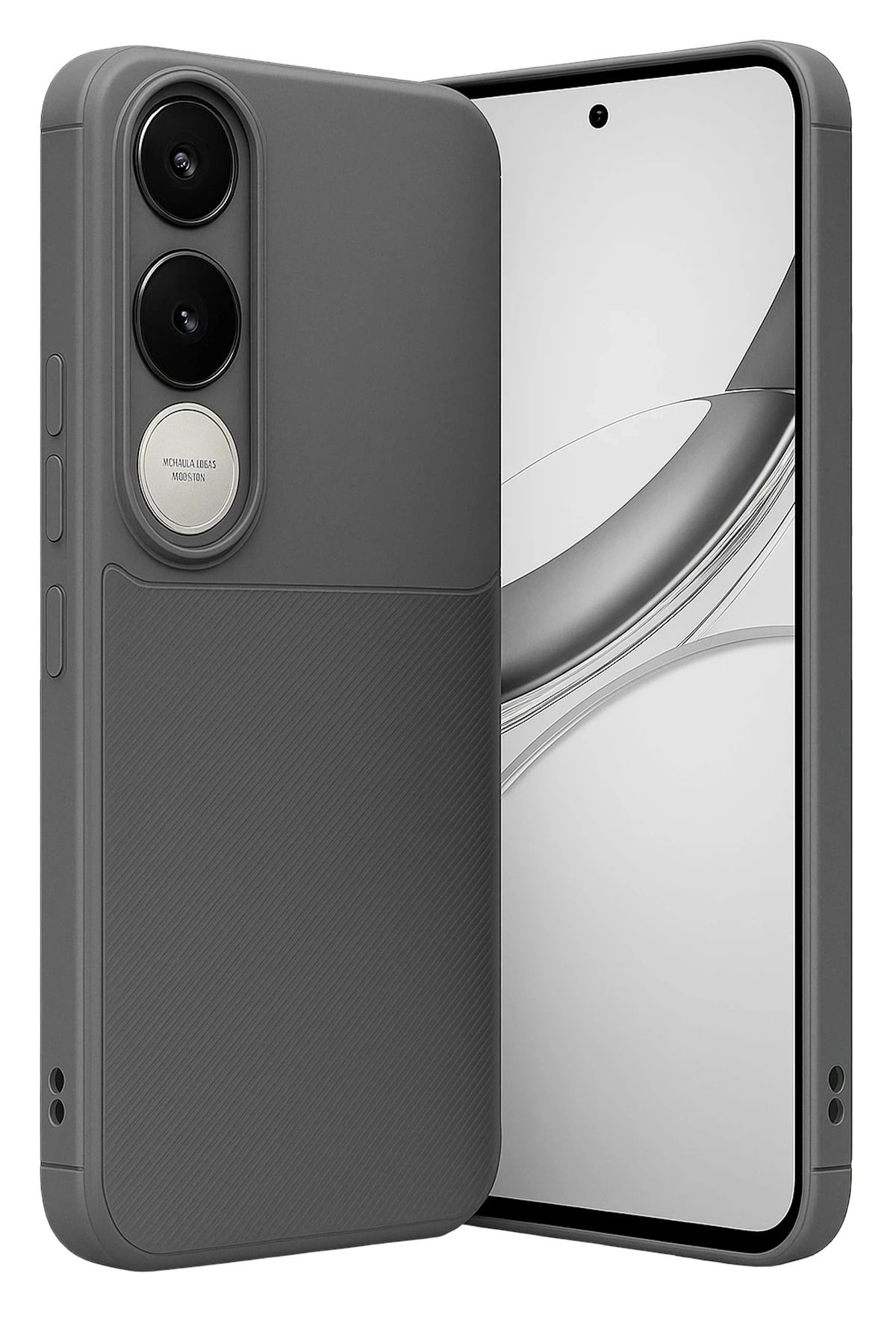 Rivor Vivo V50 Lite Uyumlu Kılıf Kamera Korumalı Darbe Emici Karbon Desenli Renk Atmaz Silikon Kapak