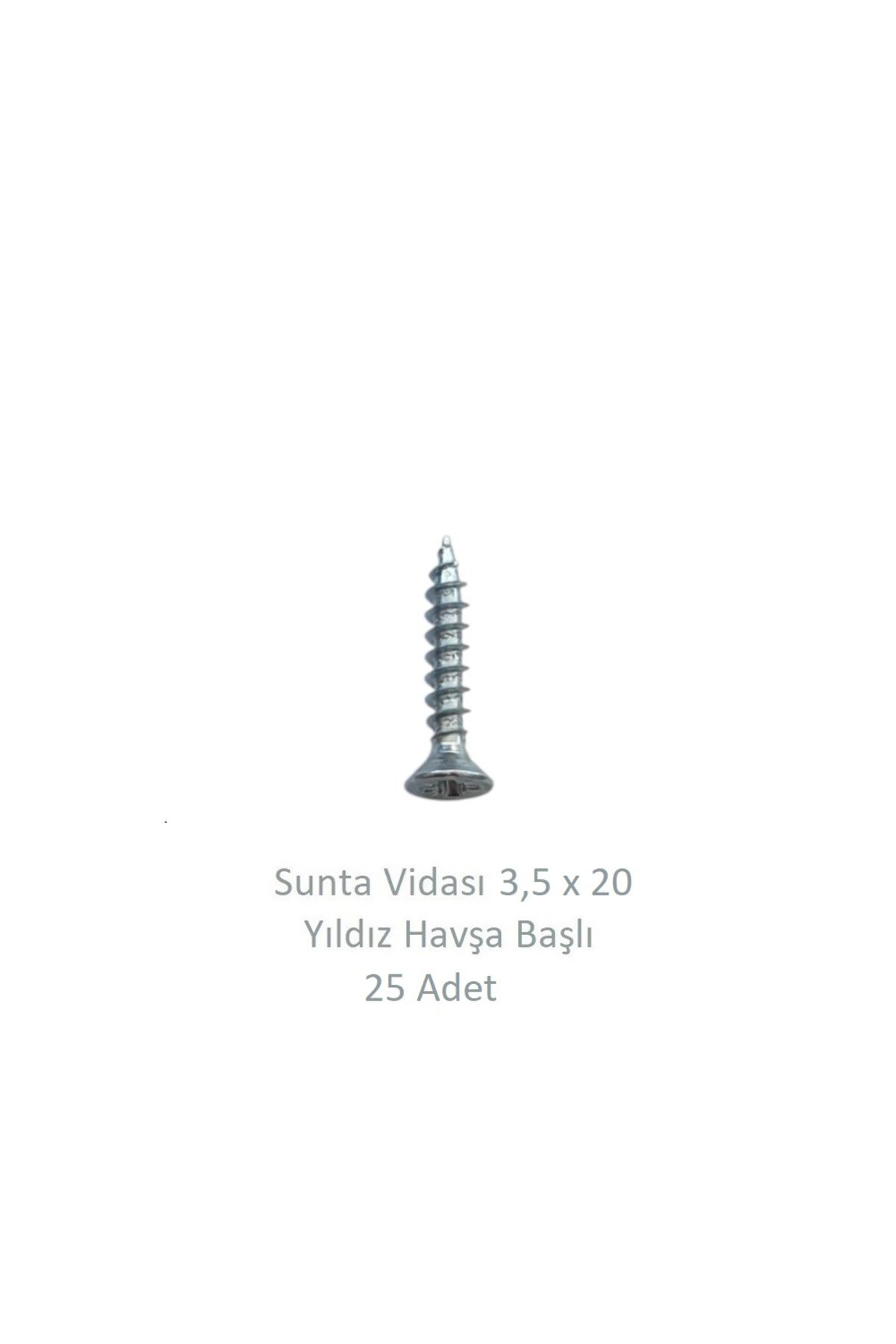Adilon Sunta Vidası 3,5 x 20 mm 25 Adet YHB Vida