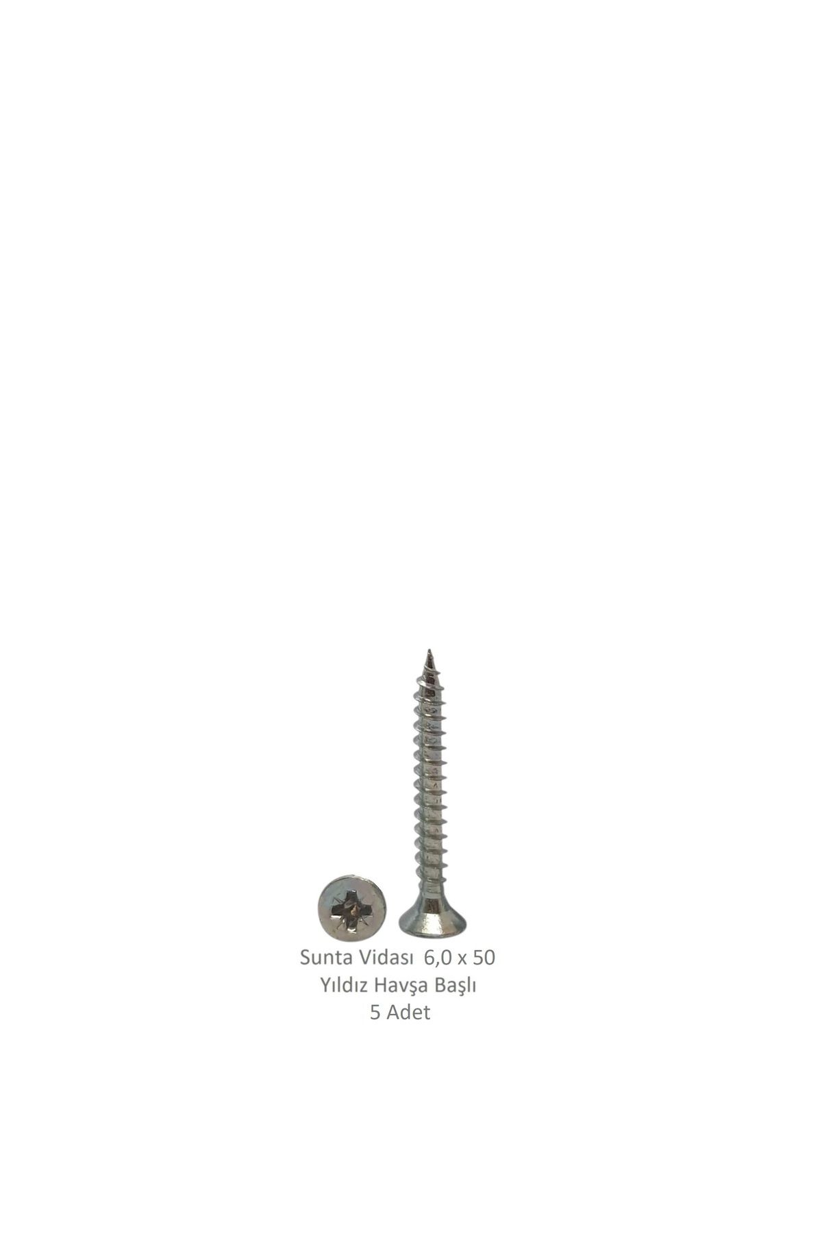 Adilon Sunta Vidası 6,0 x 50 mm 5 Adet YHB Vida