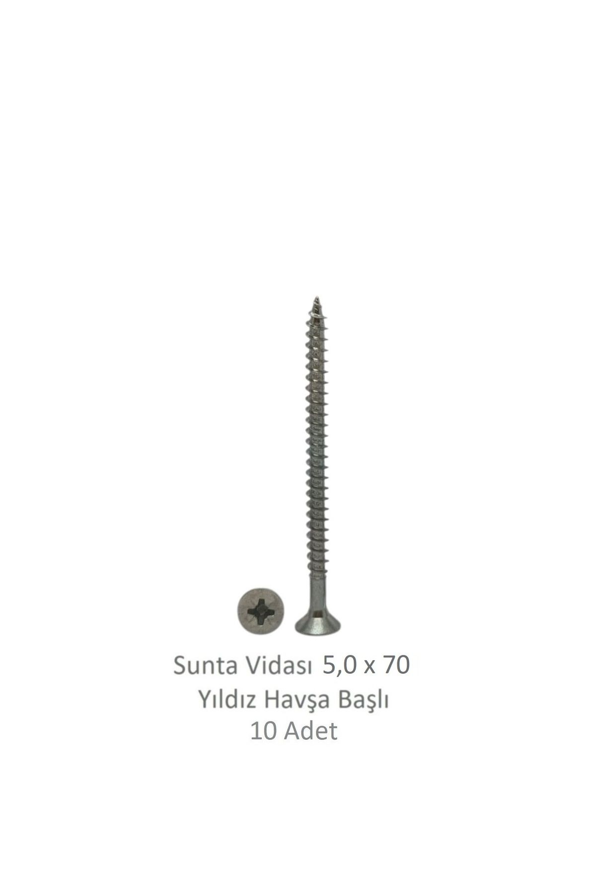 Adilon Sunta Vidası 5,0 x 70 mm 10 Adet YHB Vida