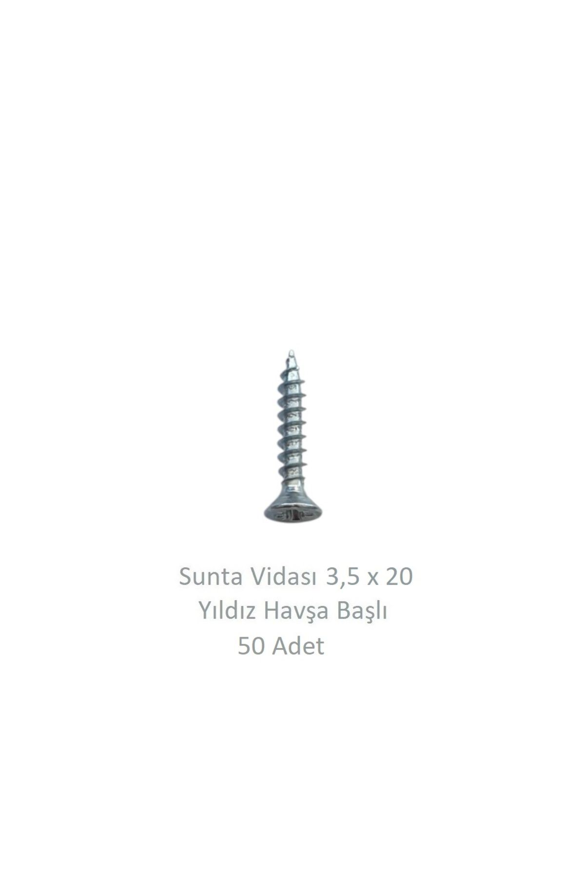 Adilon Sunta Vidası 3,5 x 20 mm 50 Adet YHB Vida