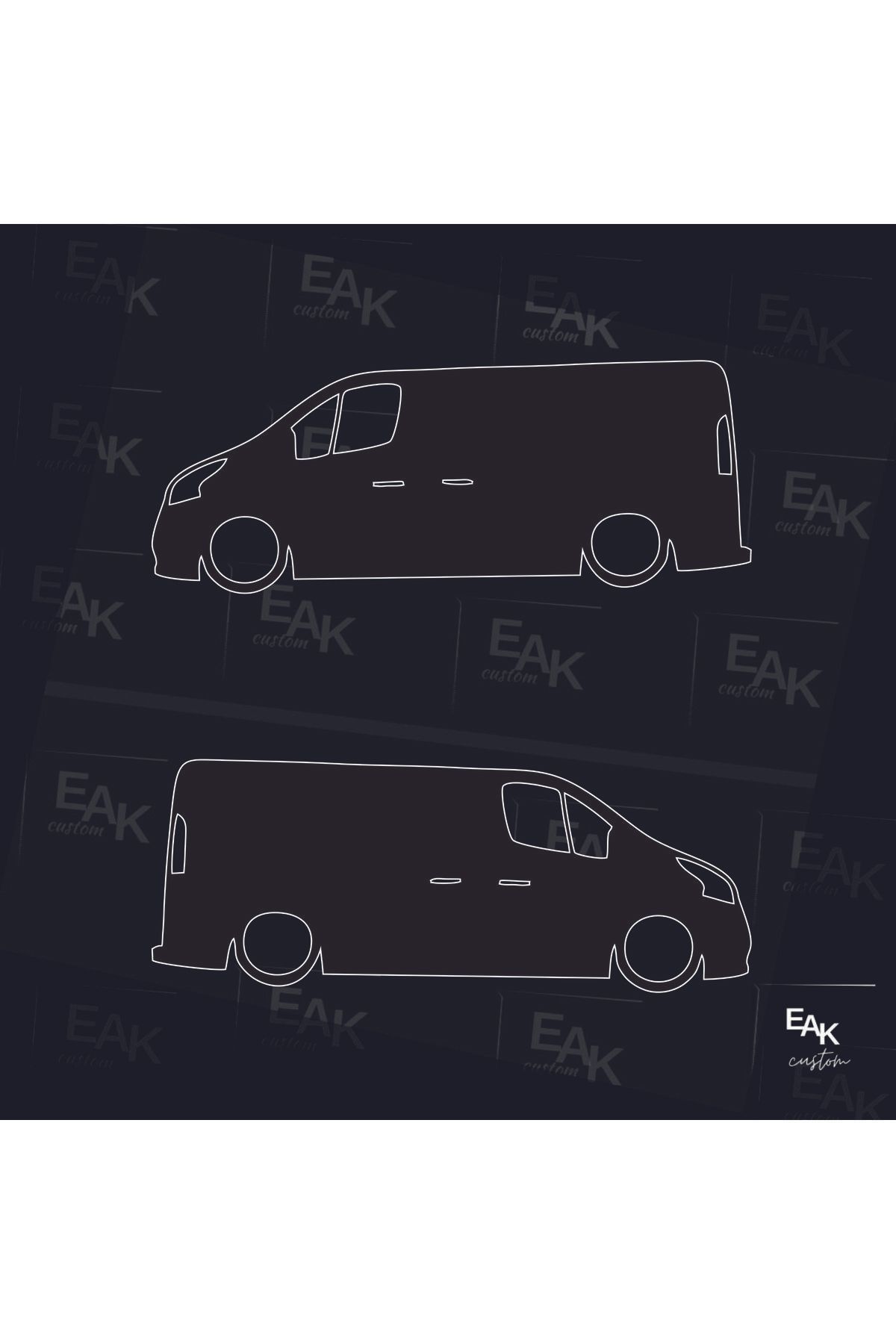 eakcustom RENAULT TRAFİC (YENİ) oto sticker (18cm x 7cm) (2ADET)