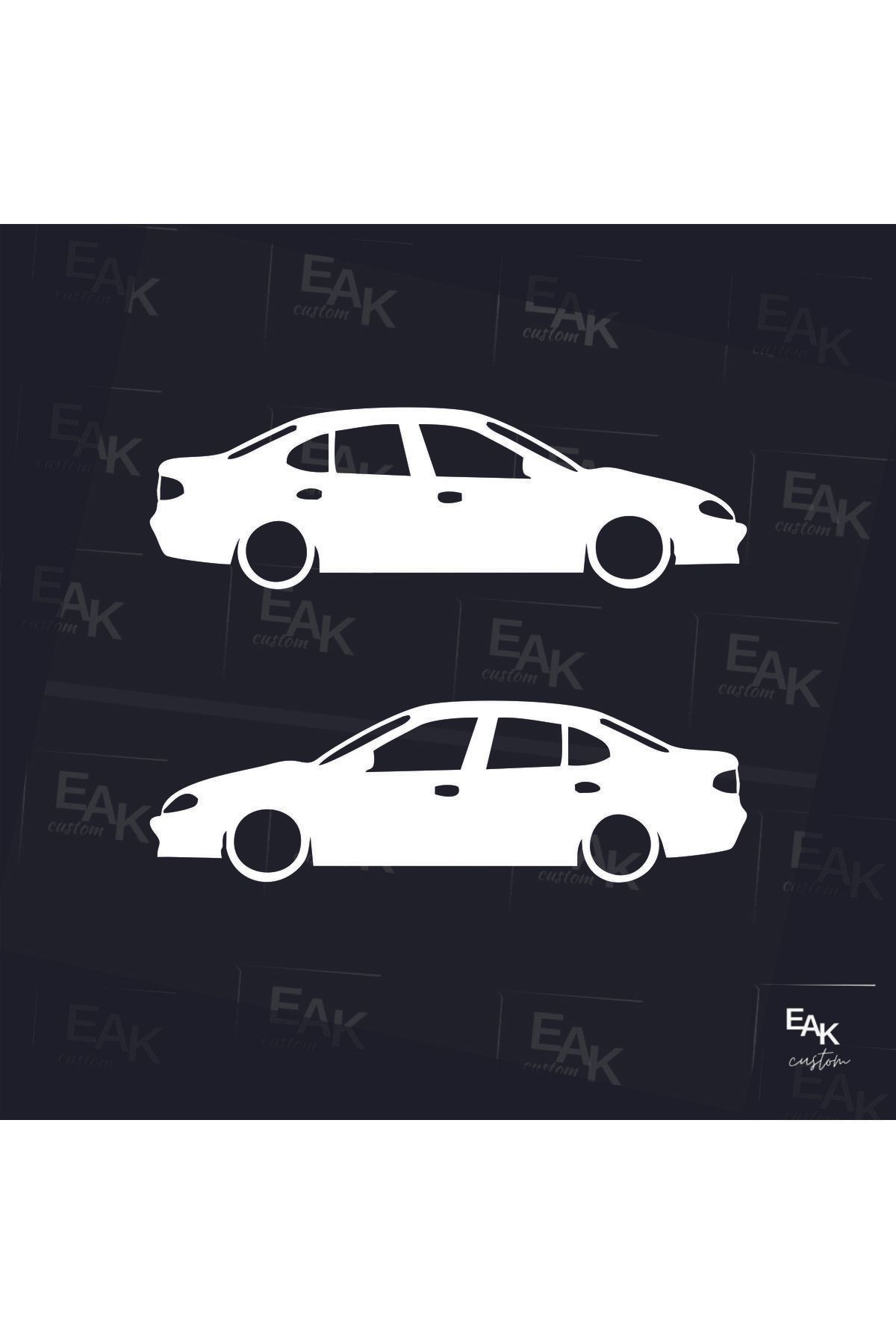 eakcustom RENAULT MEGANE 1 oto sticker (18cm x 5cm) (2ADET)