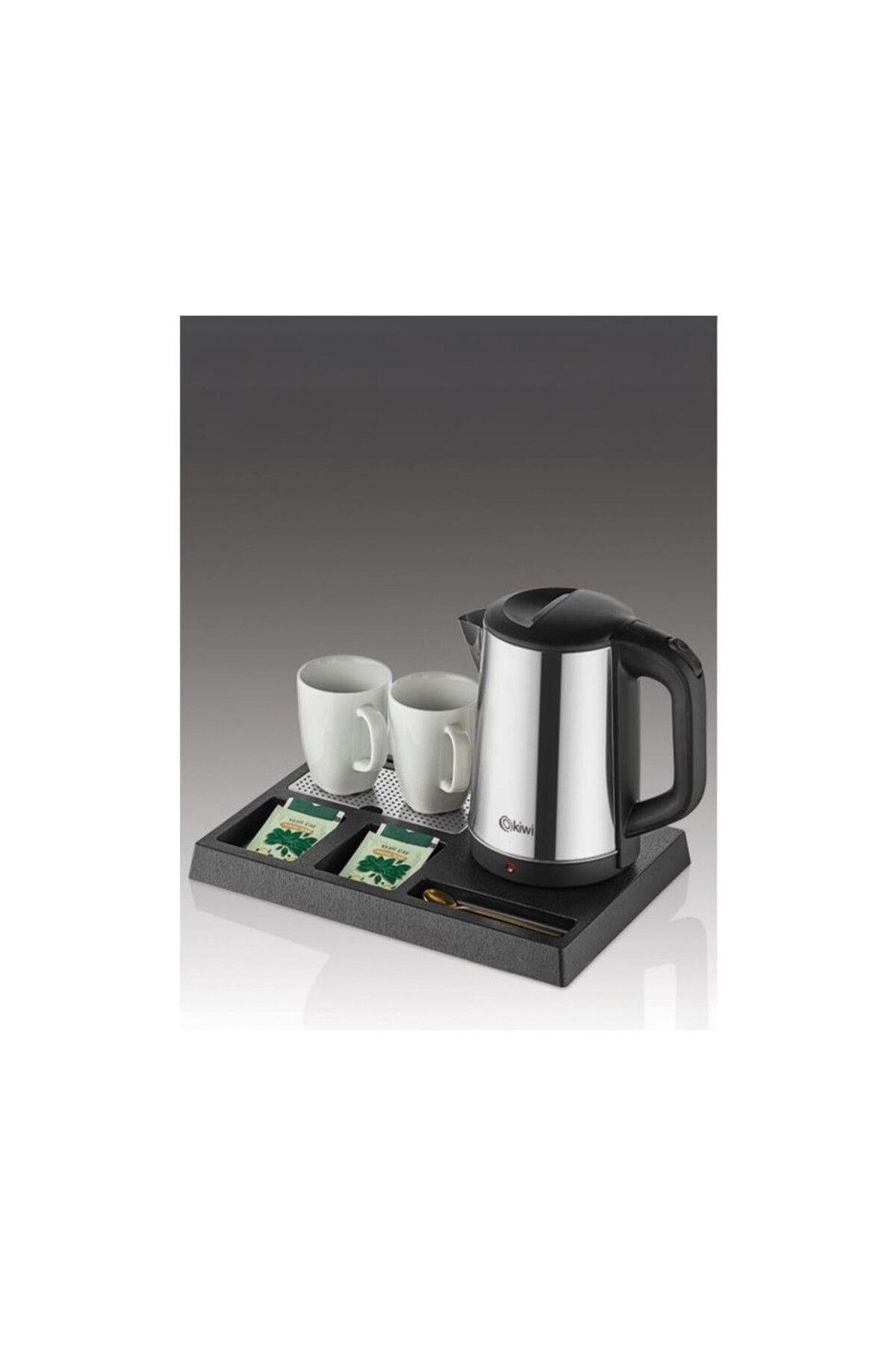 Kivi KKT-33 Otel Tipi Kettle Paslanmaz Çelik Karşılama Tepsili Otel Tipi Kettle