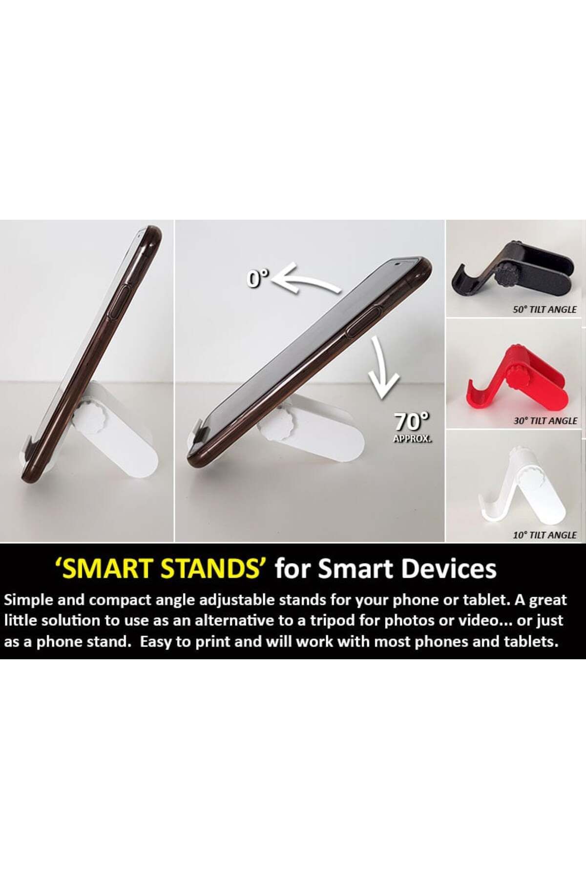 talaşoğlu Akıllı Stand - Akıllı cihazlar için akıllı küçük bir stand (telefonlar ve tabletler)