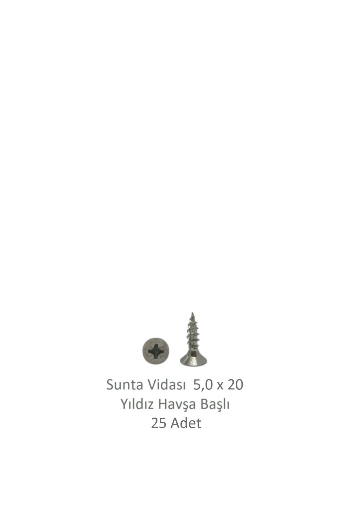 Adilon Sunta Vidası 5,0 x 20 mm 25 Adet YHB Vida
