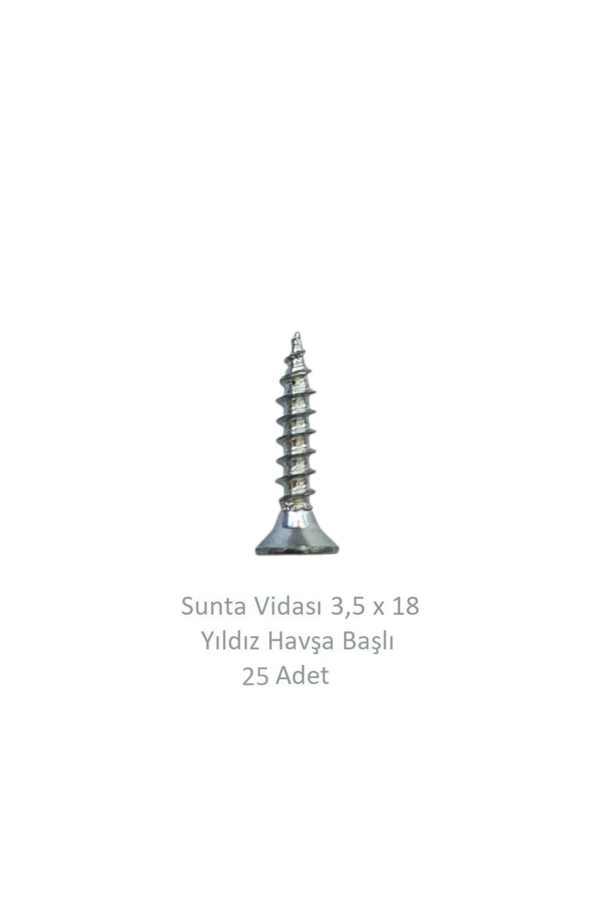 Adilon Sunta Vidası 3,5 x 18 mm 25 Adet YHB Vida
