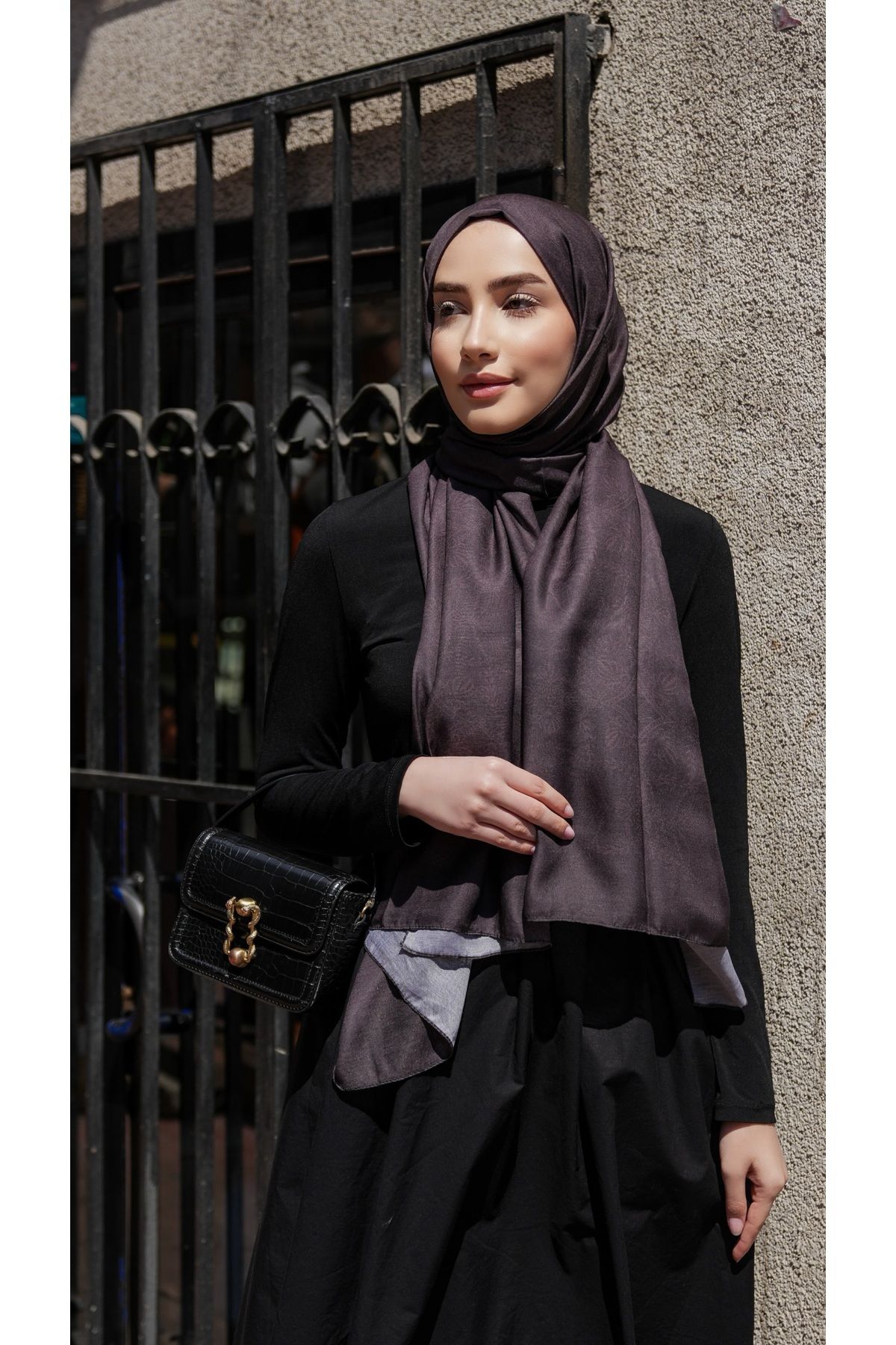 yasmelfemme Yasera Desen Soft Şal Siyah