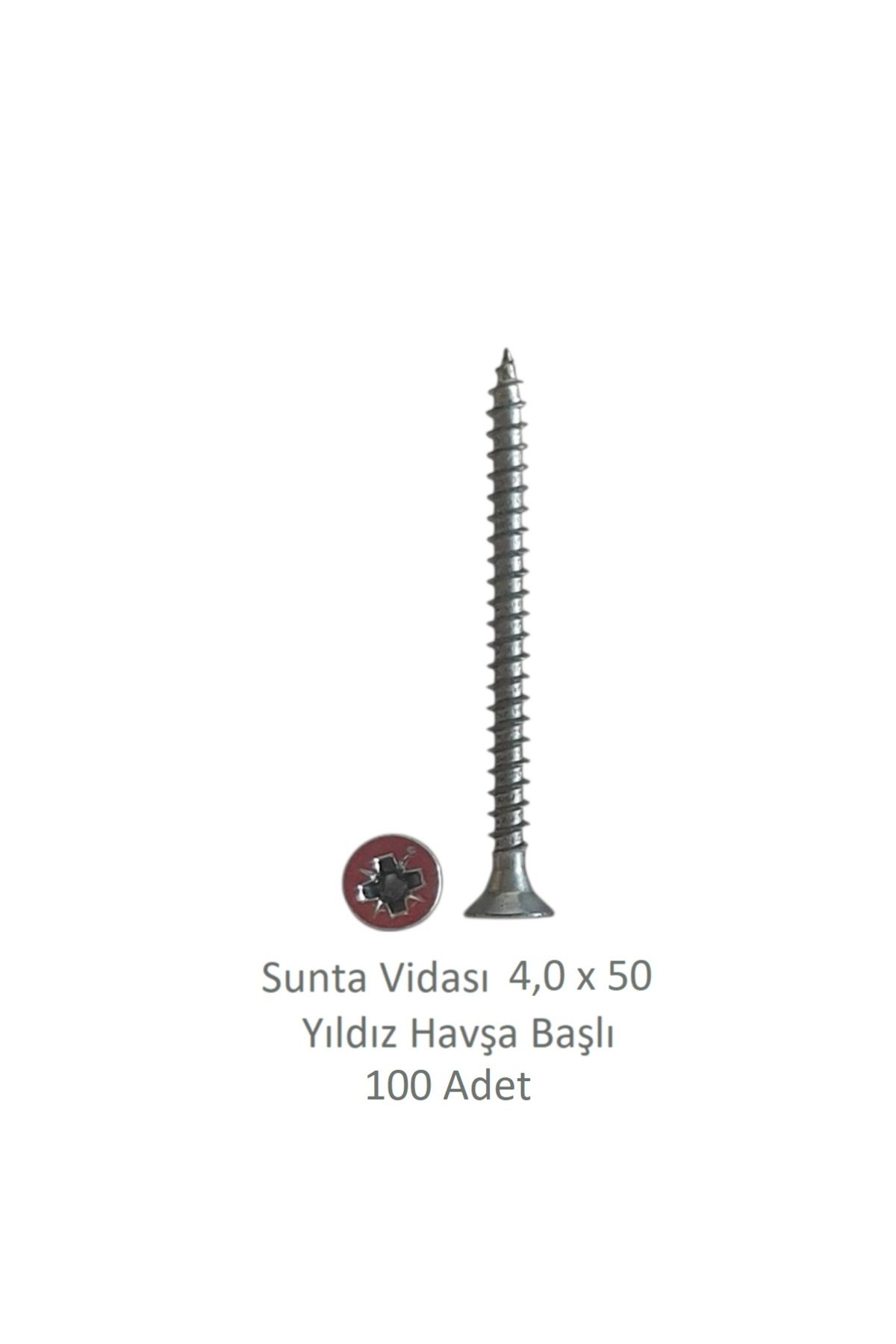 Adilon Sunta Vidası 4,0 x 50 mm 100 Adet YHB Vida
