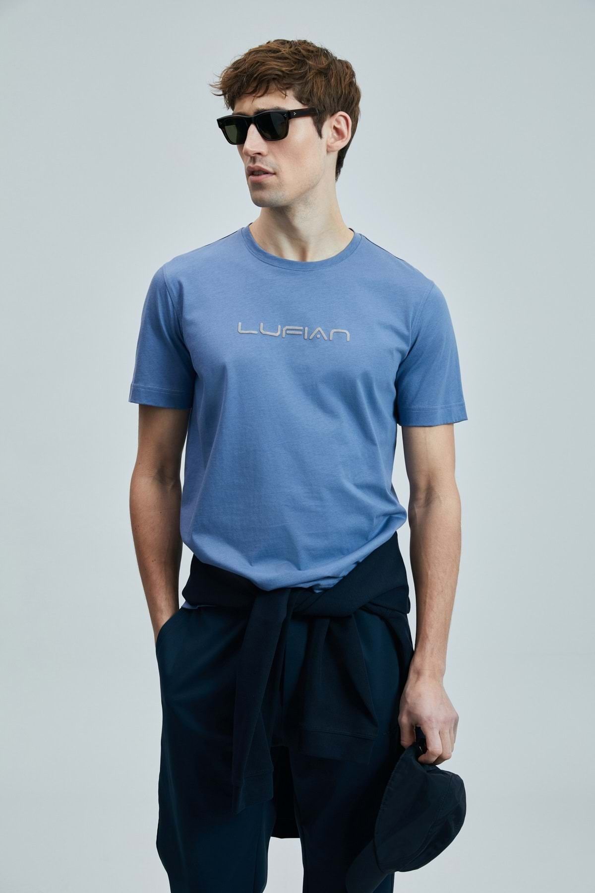 Kocamanlar Ayakkabı Lufian 111020250 Fusıon Modern Grafik Tişort Erkek T-Shirt LİLA
