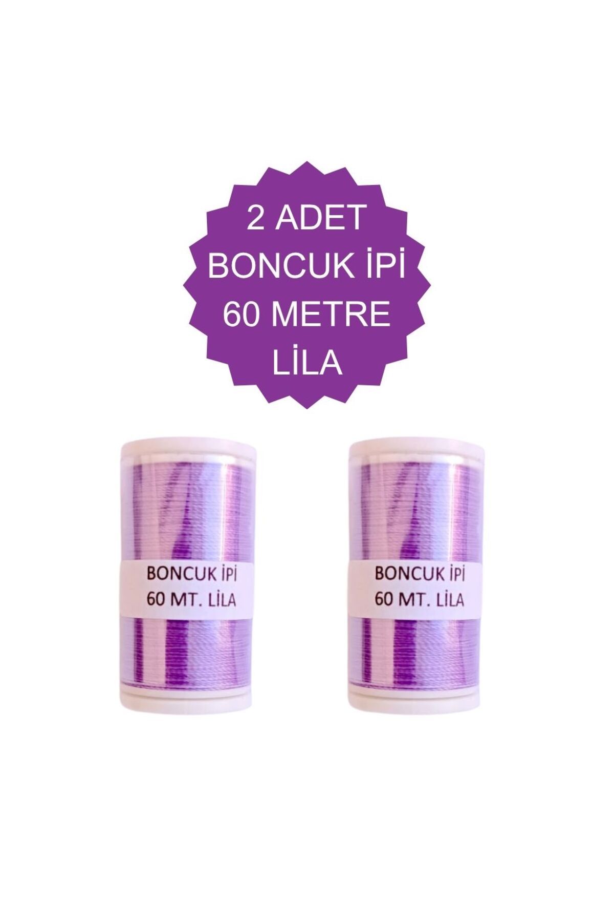 Eskişehir hobi sanat 2 Adet 60 Metre Lila Renk Kum Boncuk Ipi Boncuk İşleme İpi Miyuki Ipi