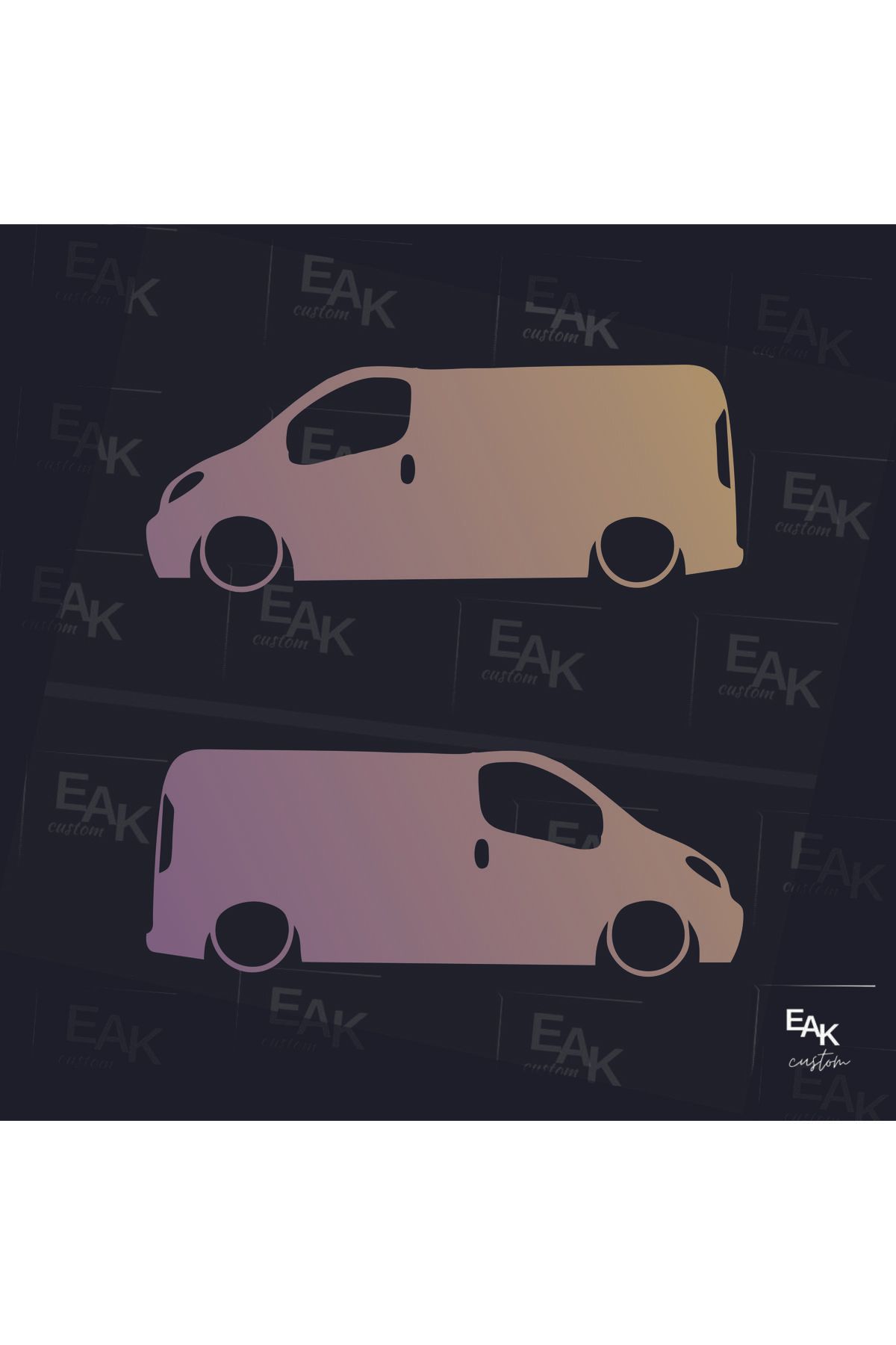 eakcustom RENAULT TRAFİC (ESKİ) oto sticker (18cm x 7cm) (2ADET)