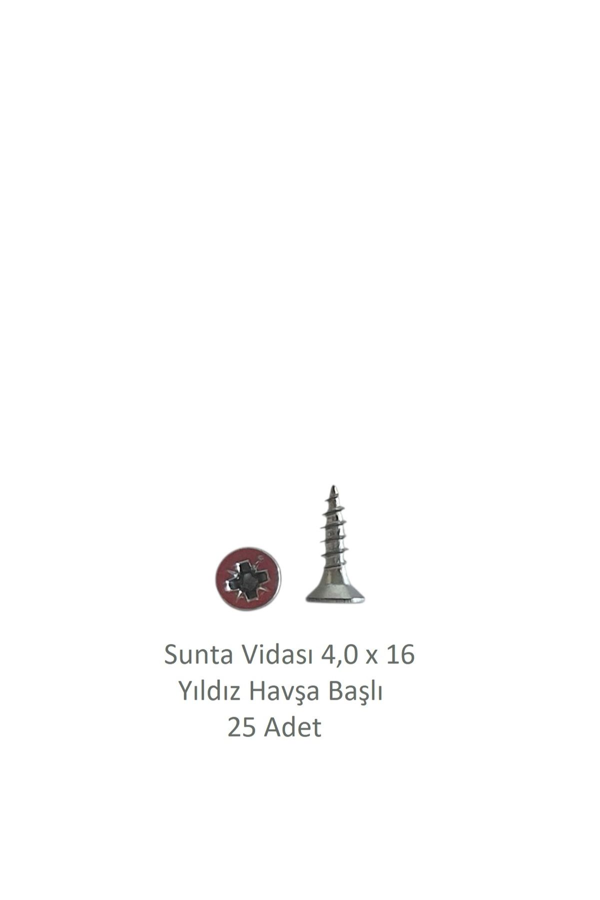 Adilon Sunta Vidası 4,0 x 16 mm 25 Adet YHB Vida