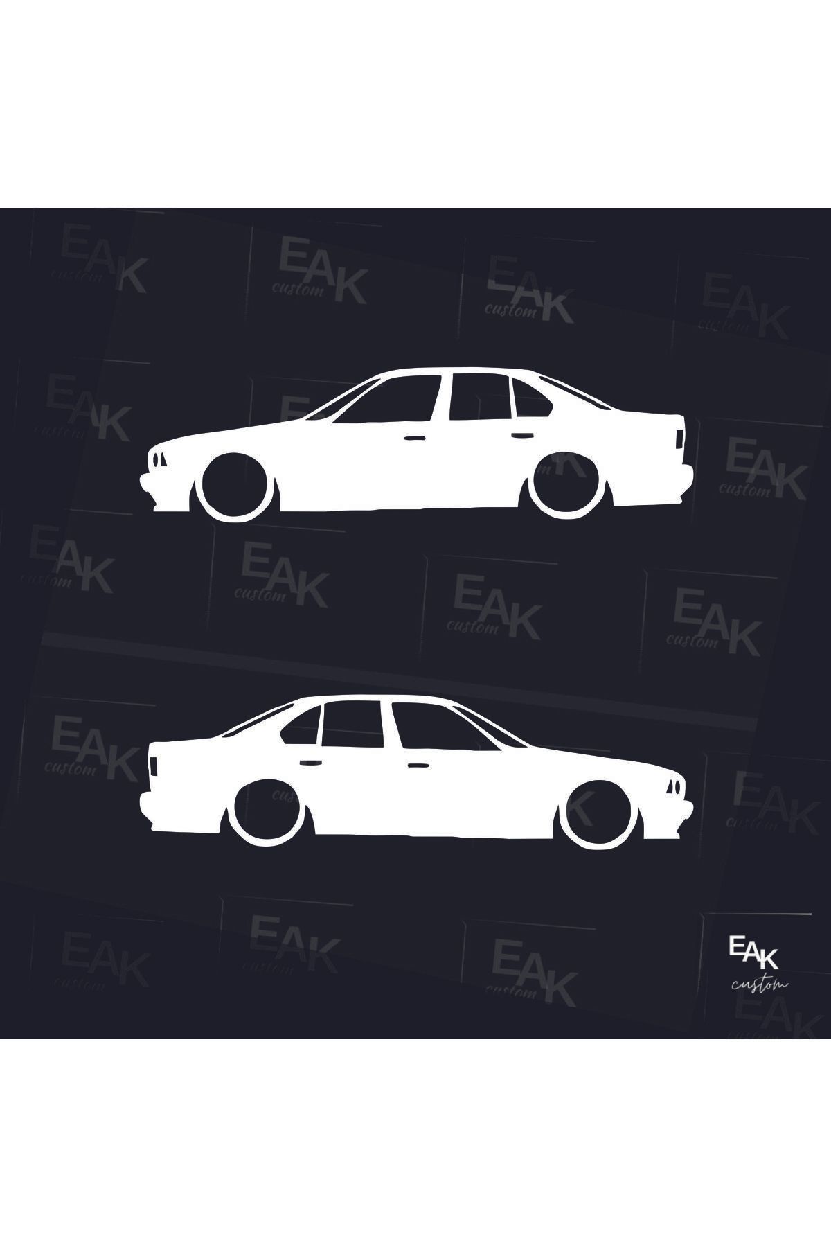 eakcustom BMW E34 5 SERİES oto sticker (18cm x 5cm) (2ADET)