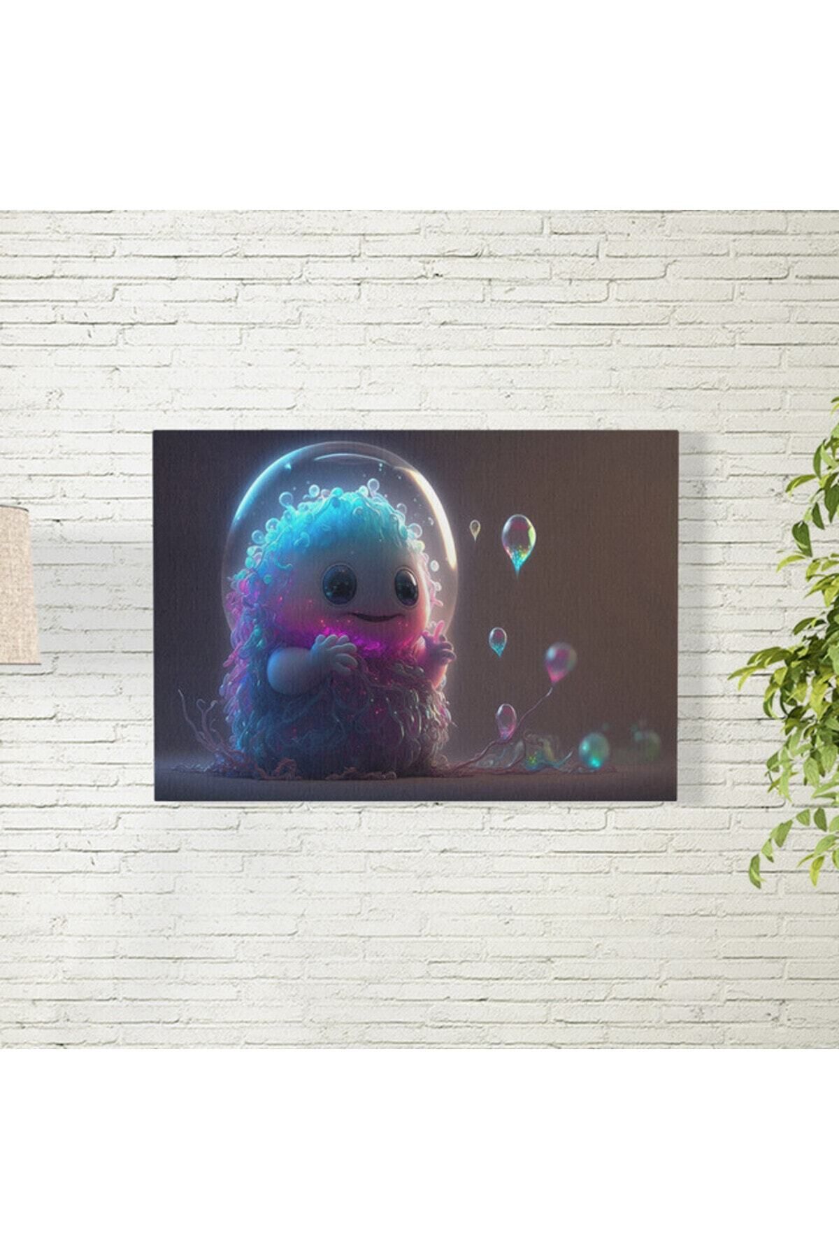 Elioure Renkli Tatlı Canavar Posteri 35x50 cm, duvar dekorasyonu, çocuk odası süsü