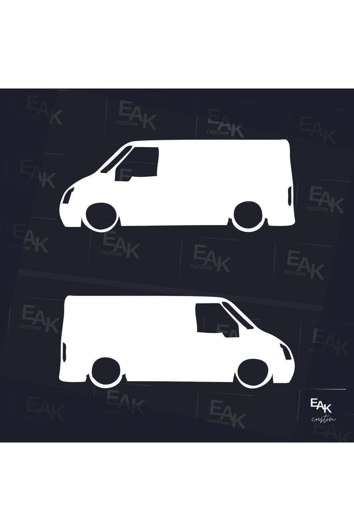 eakcustom FORD TRANSİT oto sticker (18cm x 7cm) (2ADET)