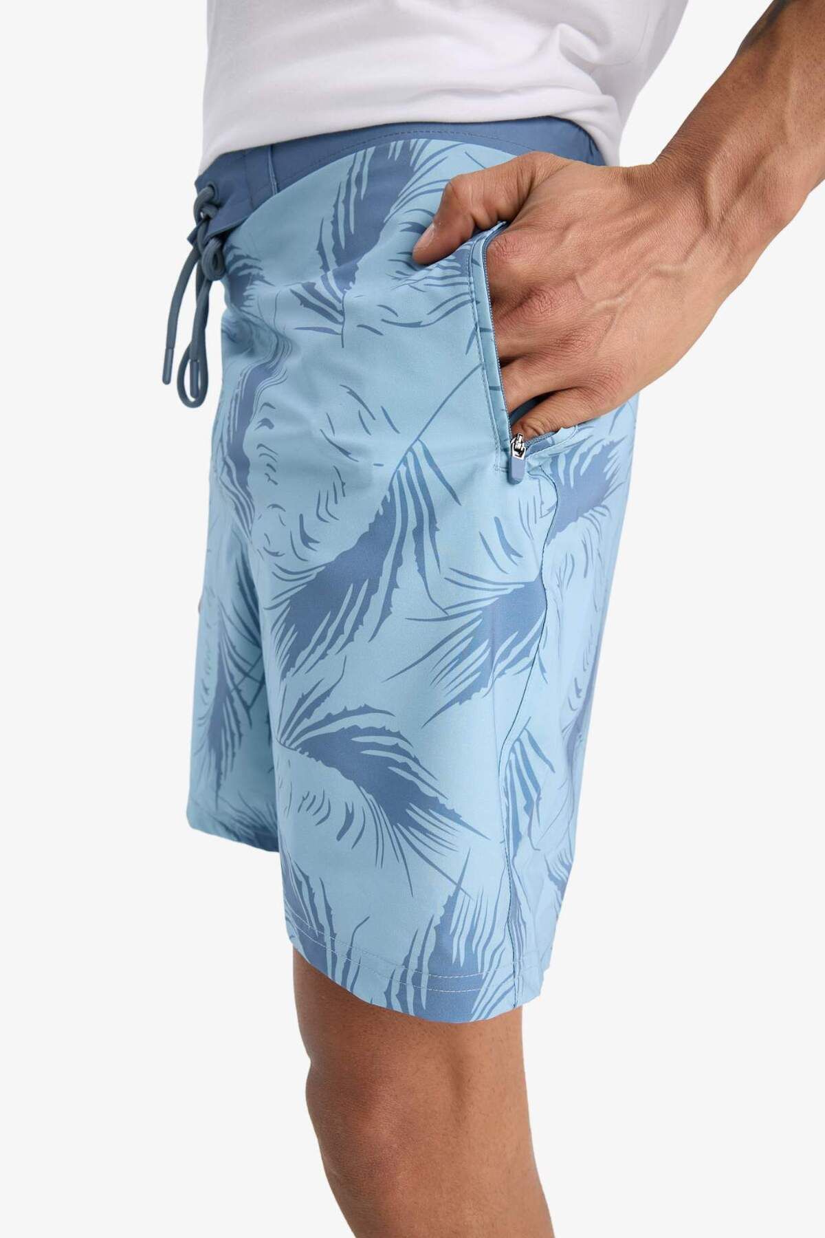 DeFacto-Defactofit Regular Fit Patterned Stretchy Textured Sea Shorts D9630Ax25Hs 5