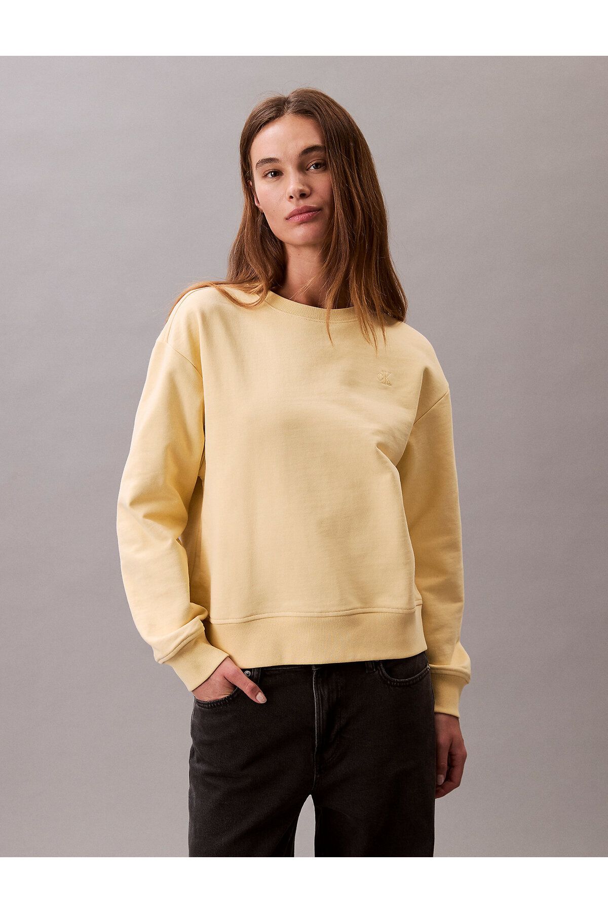 Calvin Klein Relaxed Cotton Terry Sweatshirt
